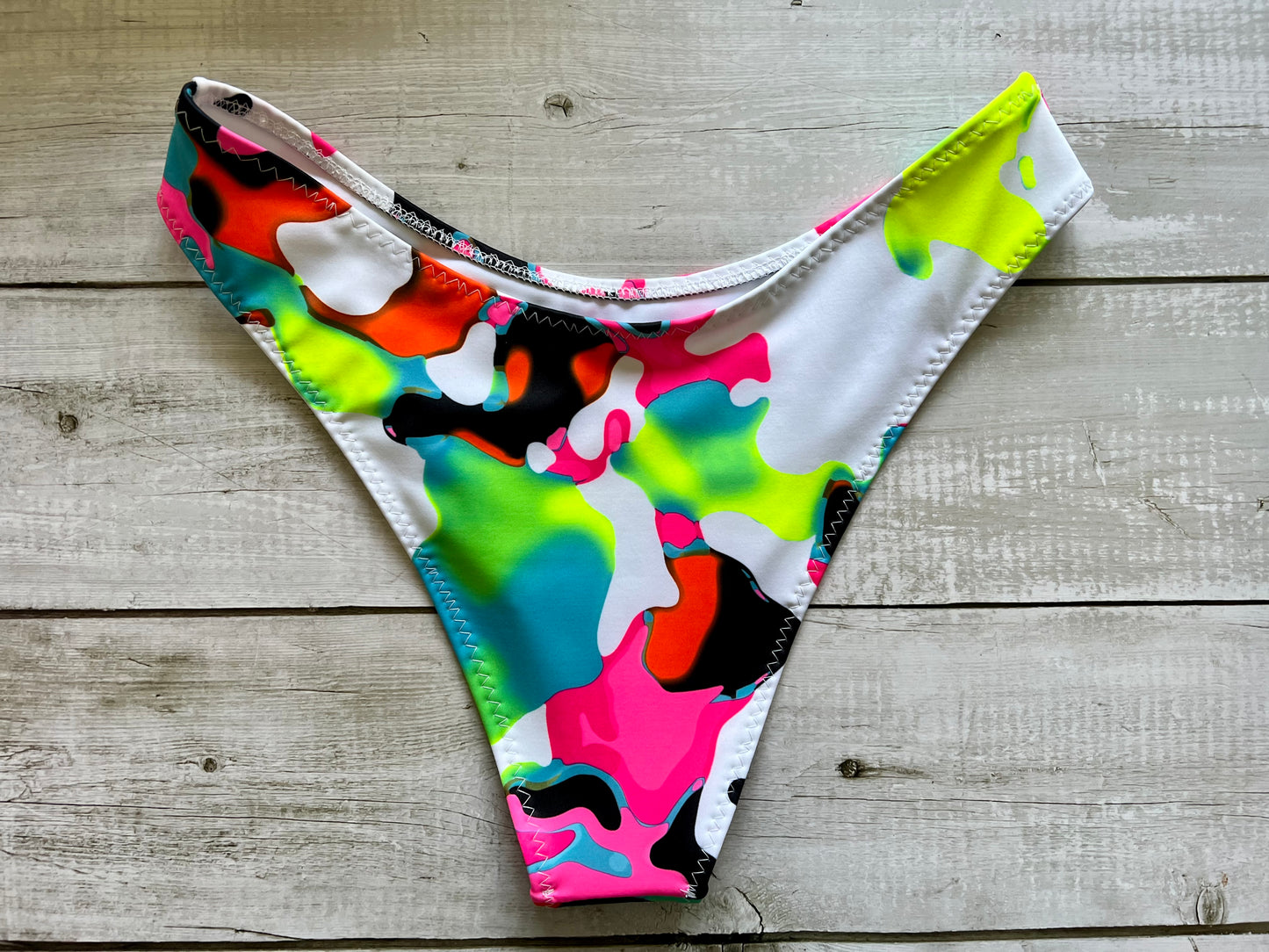 Neon Camo Low Bottoms - Size 12