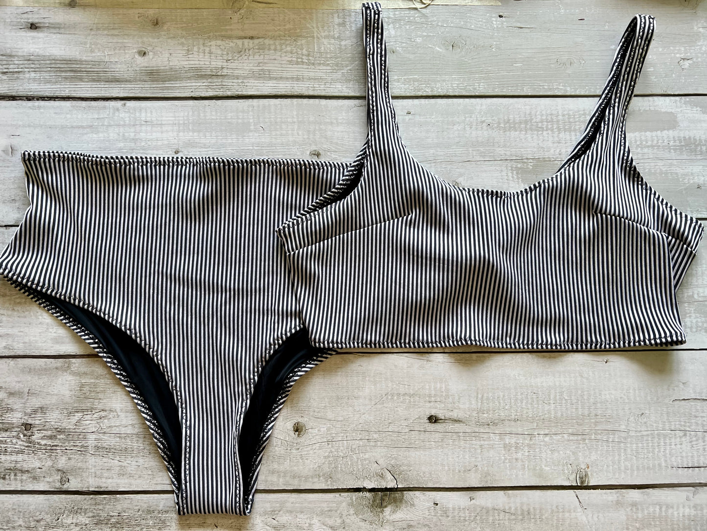 Pinstripe Bikini - Size 18