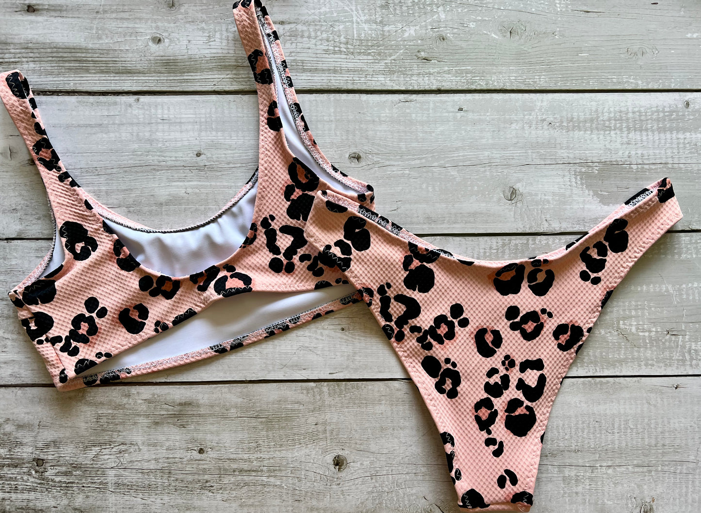 Pink Leopard Bikini - Size 8