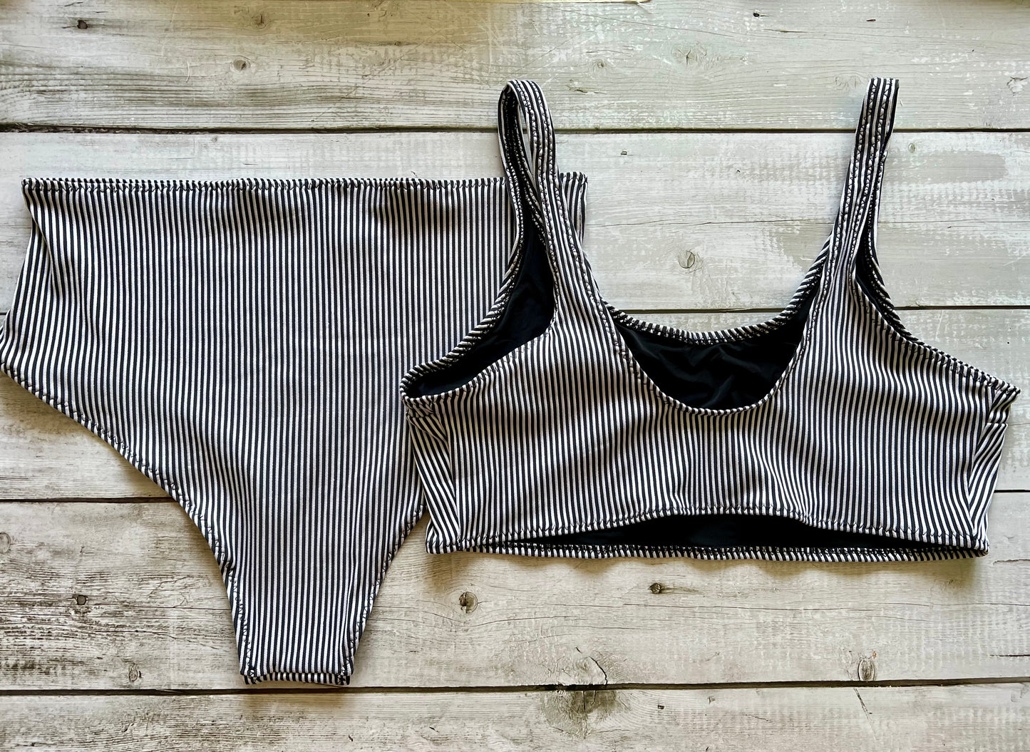 Pinstripe Bikini - Size 18