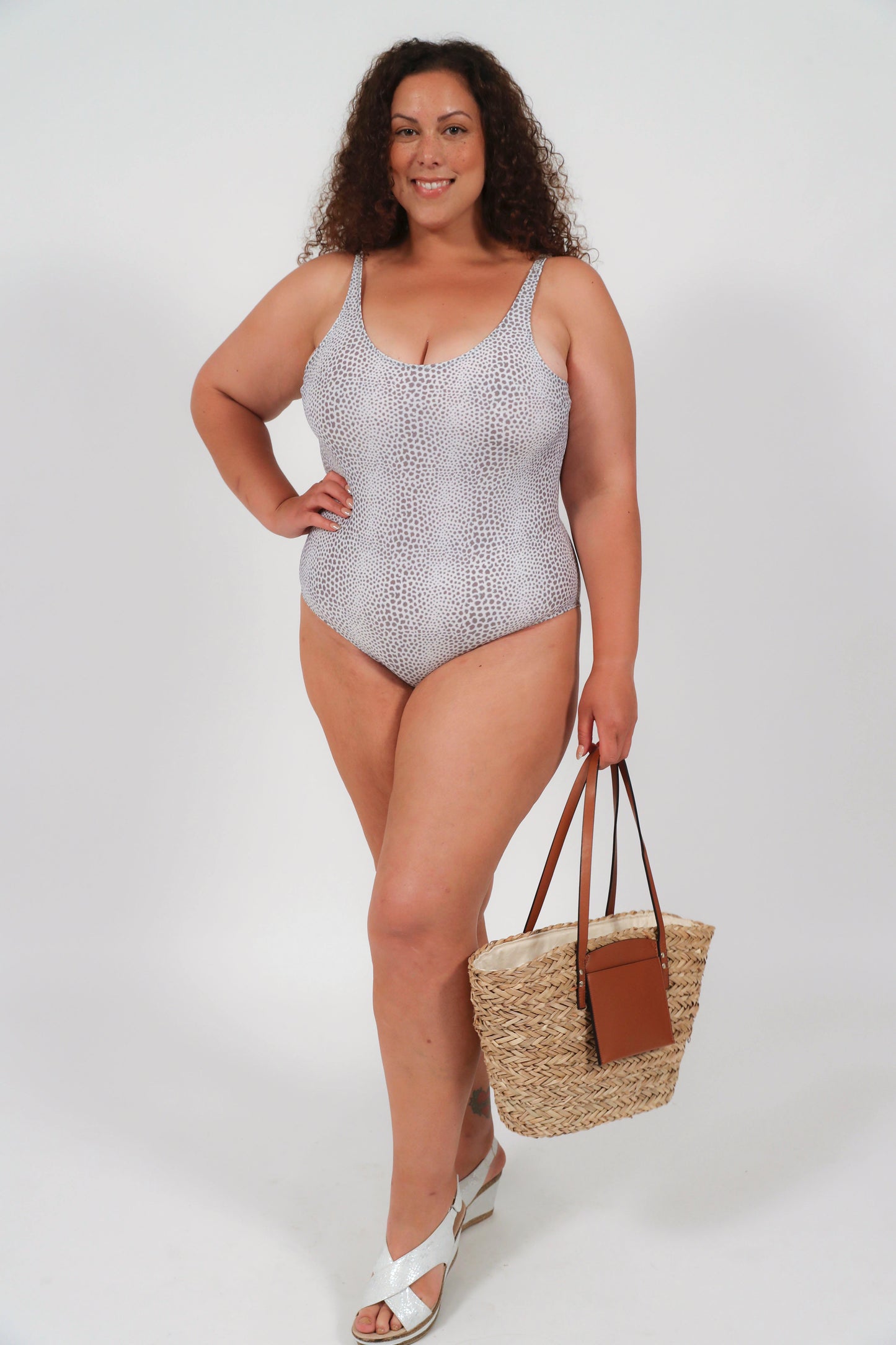 Silver Leopard Swimsuit