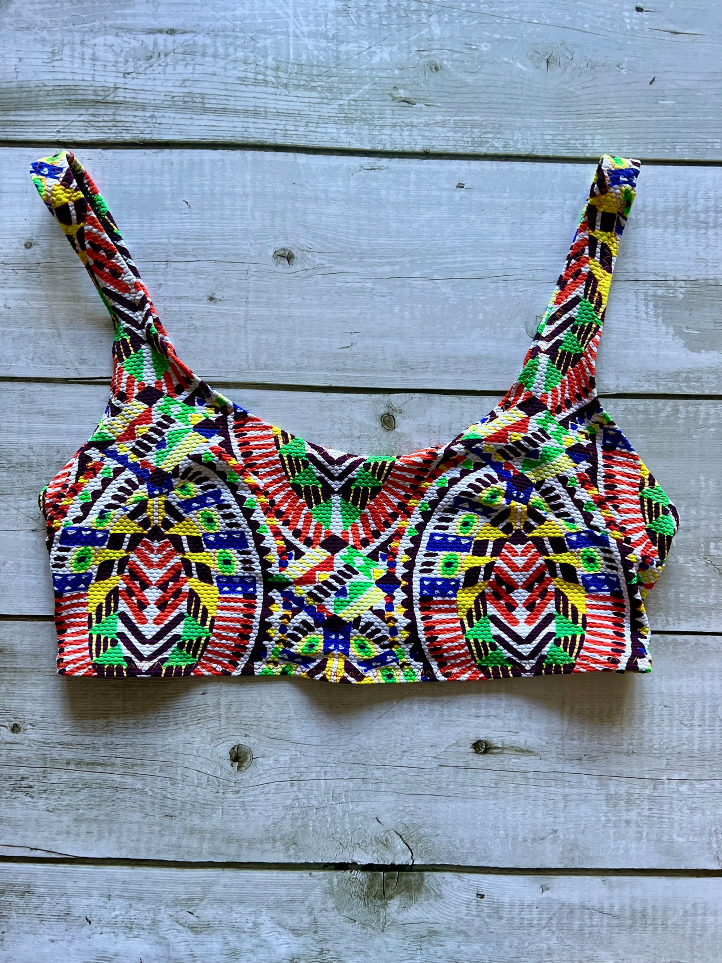 Multi Aztec Crop Top - Size 10