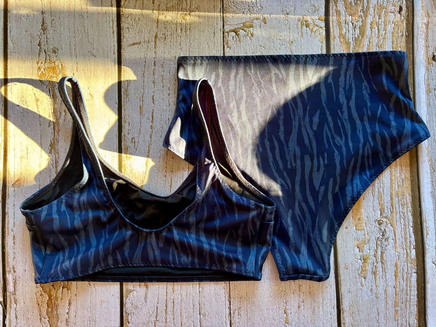 Blue Zebra Bikini - Size 14