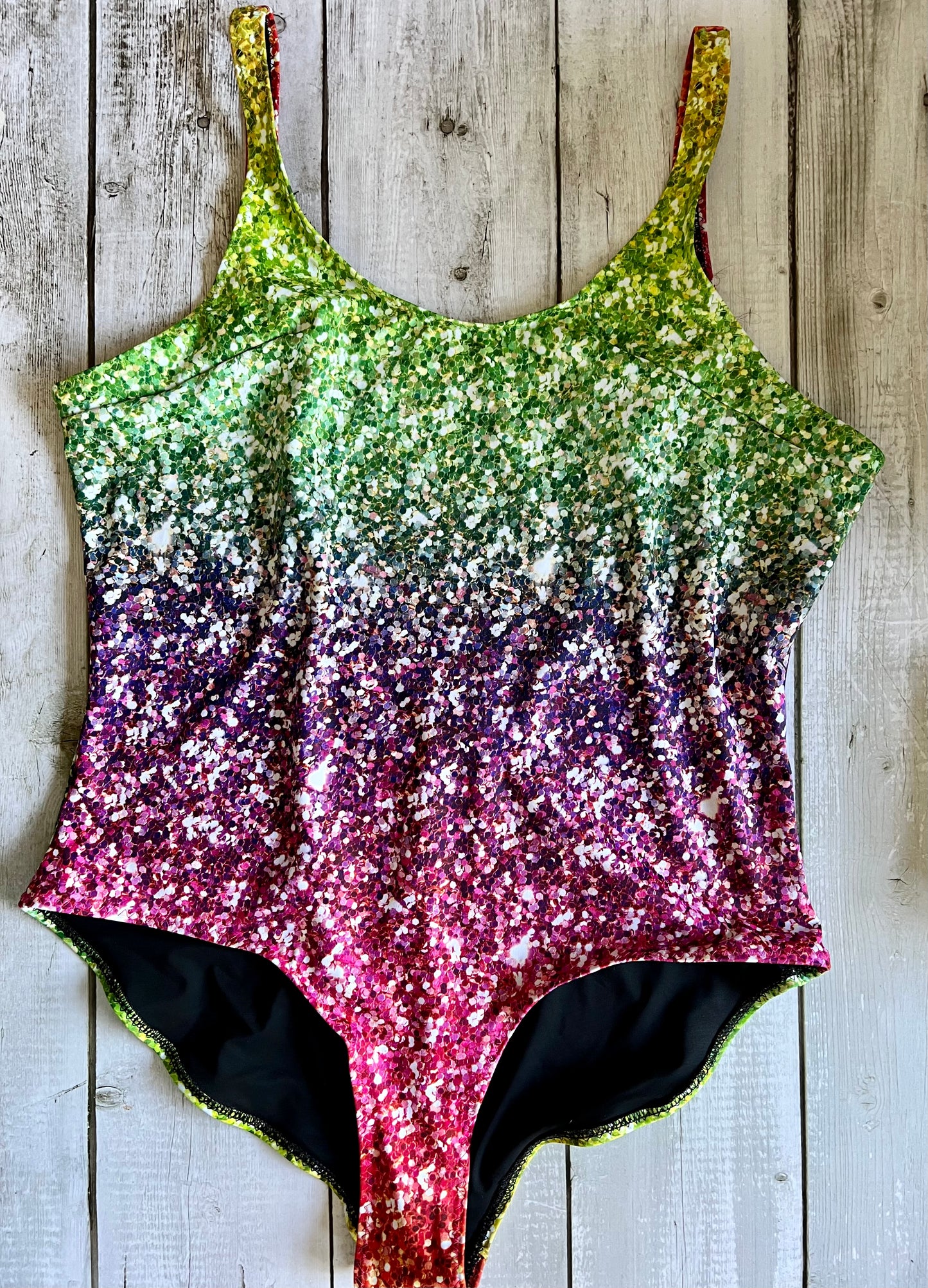 Rainbow Glitter Swimsuit - Size 18