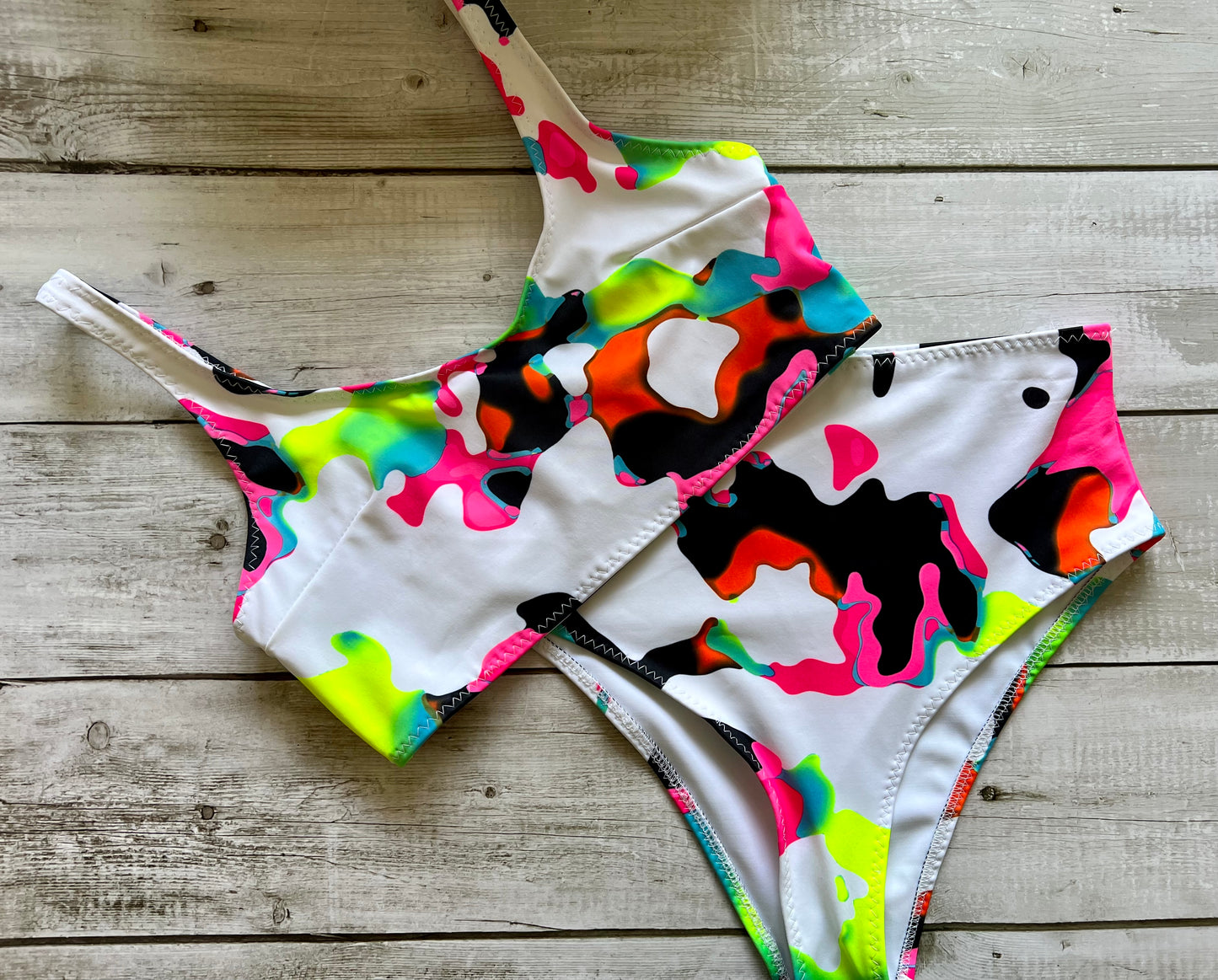 Neon Camo Bikini - Size 12