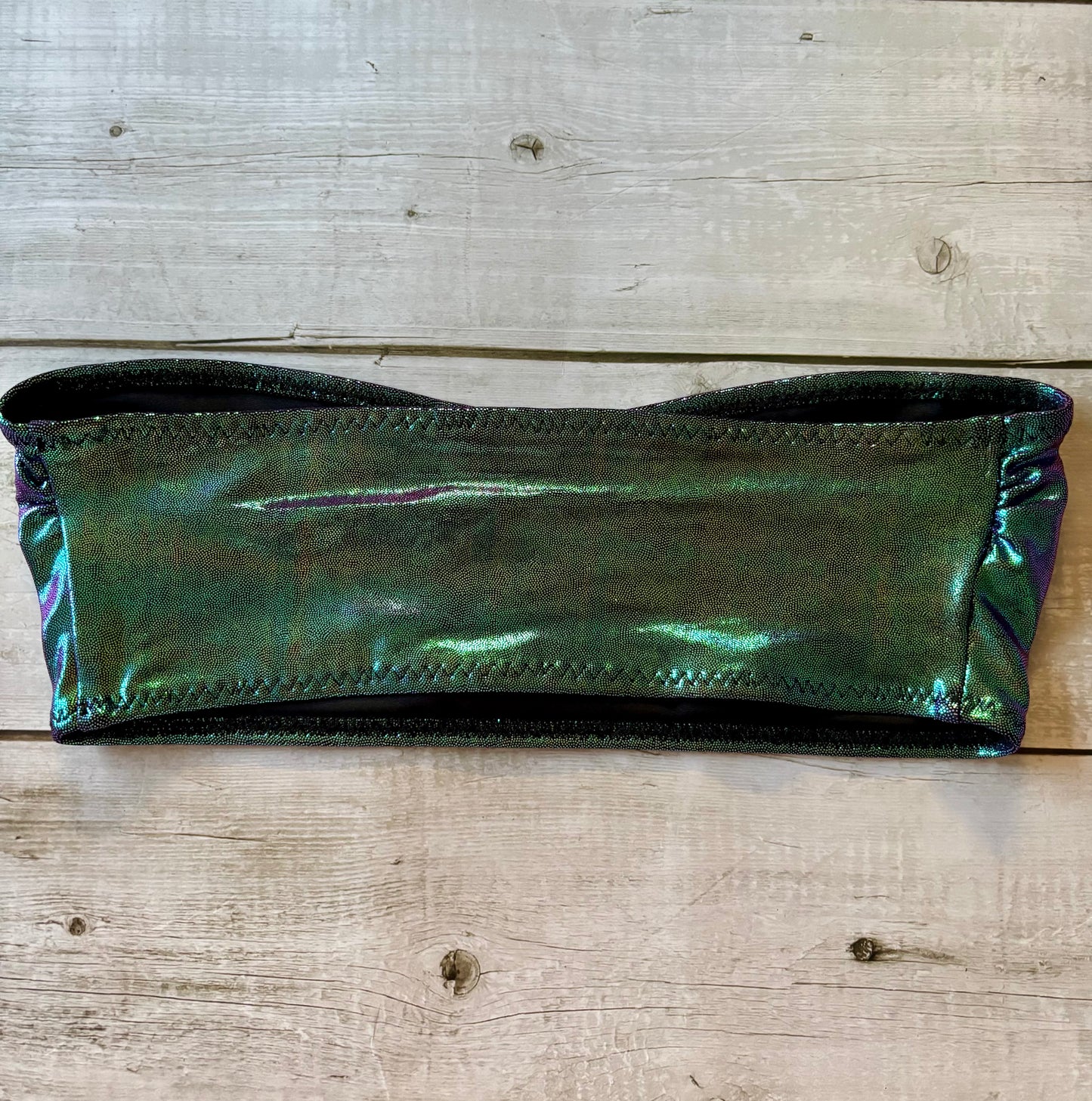 Green/Purple Shine Bandeau- Size 10