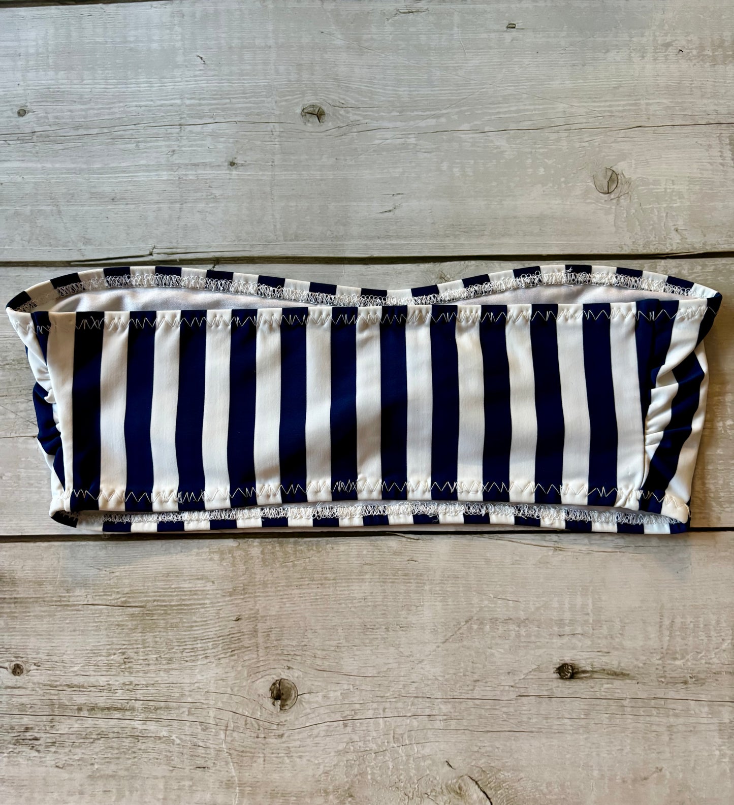 Navy Striped Bandeau- Size 8