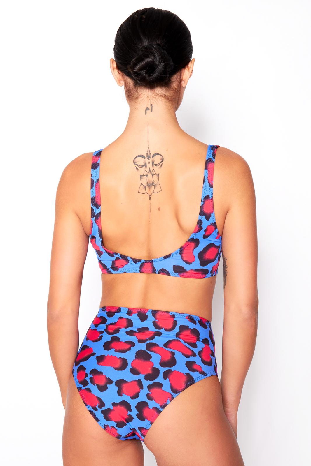 Blue Leopard Bikini Bottoms