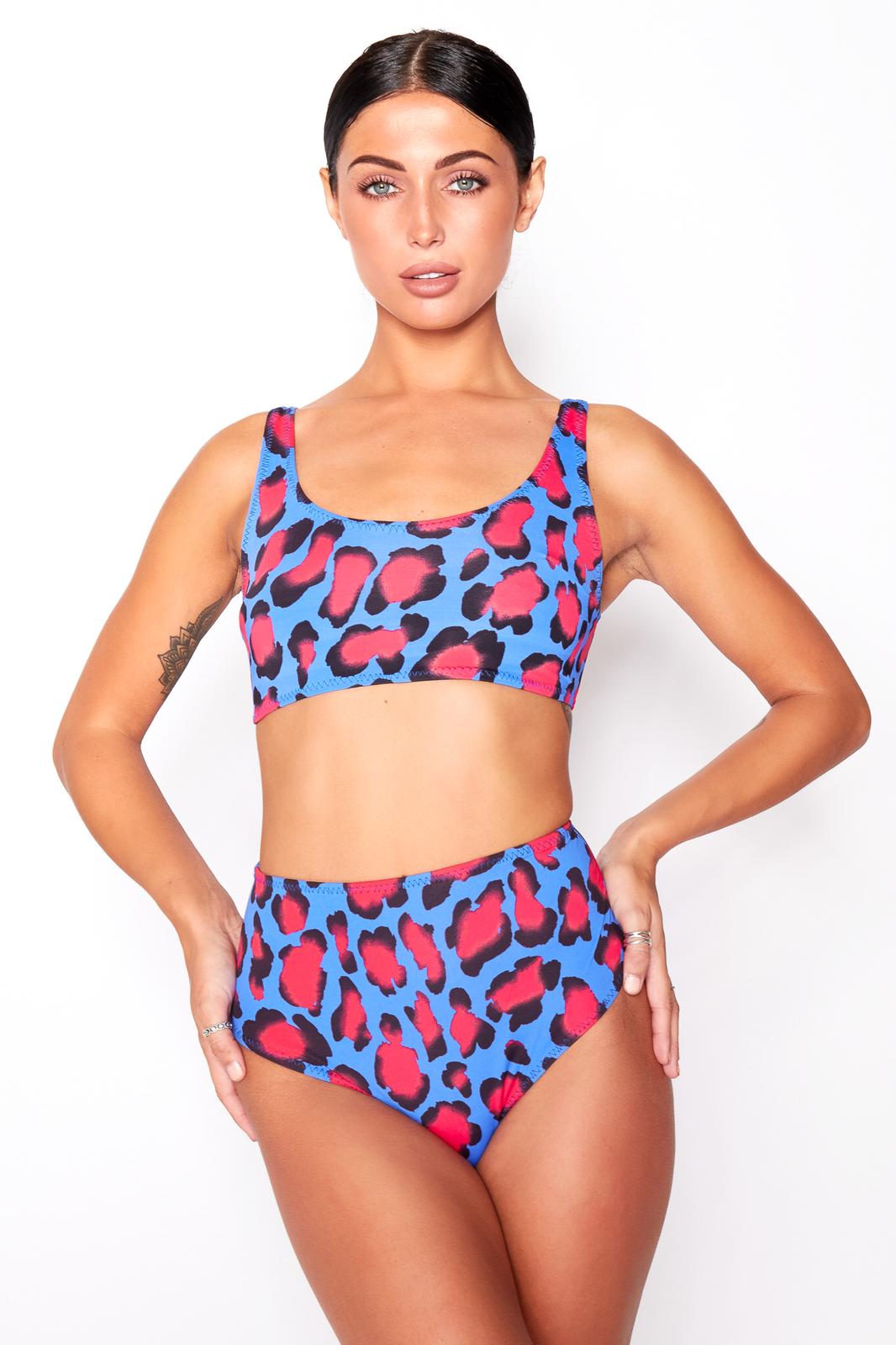 Blue Leopard Bikini Bottoms