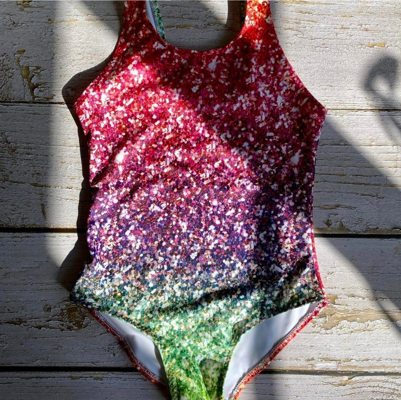 Kids Glitter Swimsuit - Age 8-9