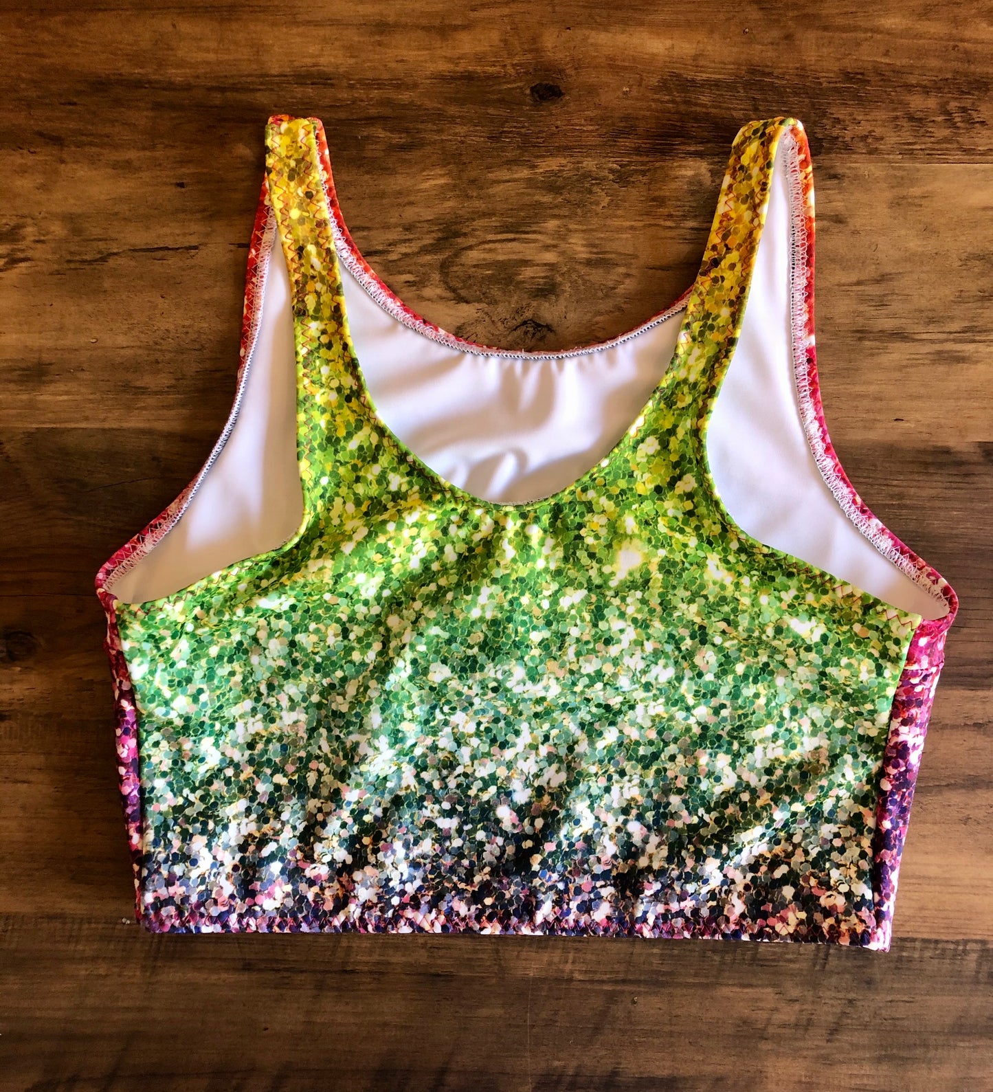 Glitter Rainbow Cropped Top