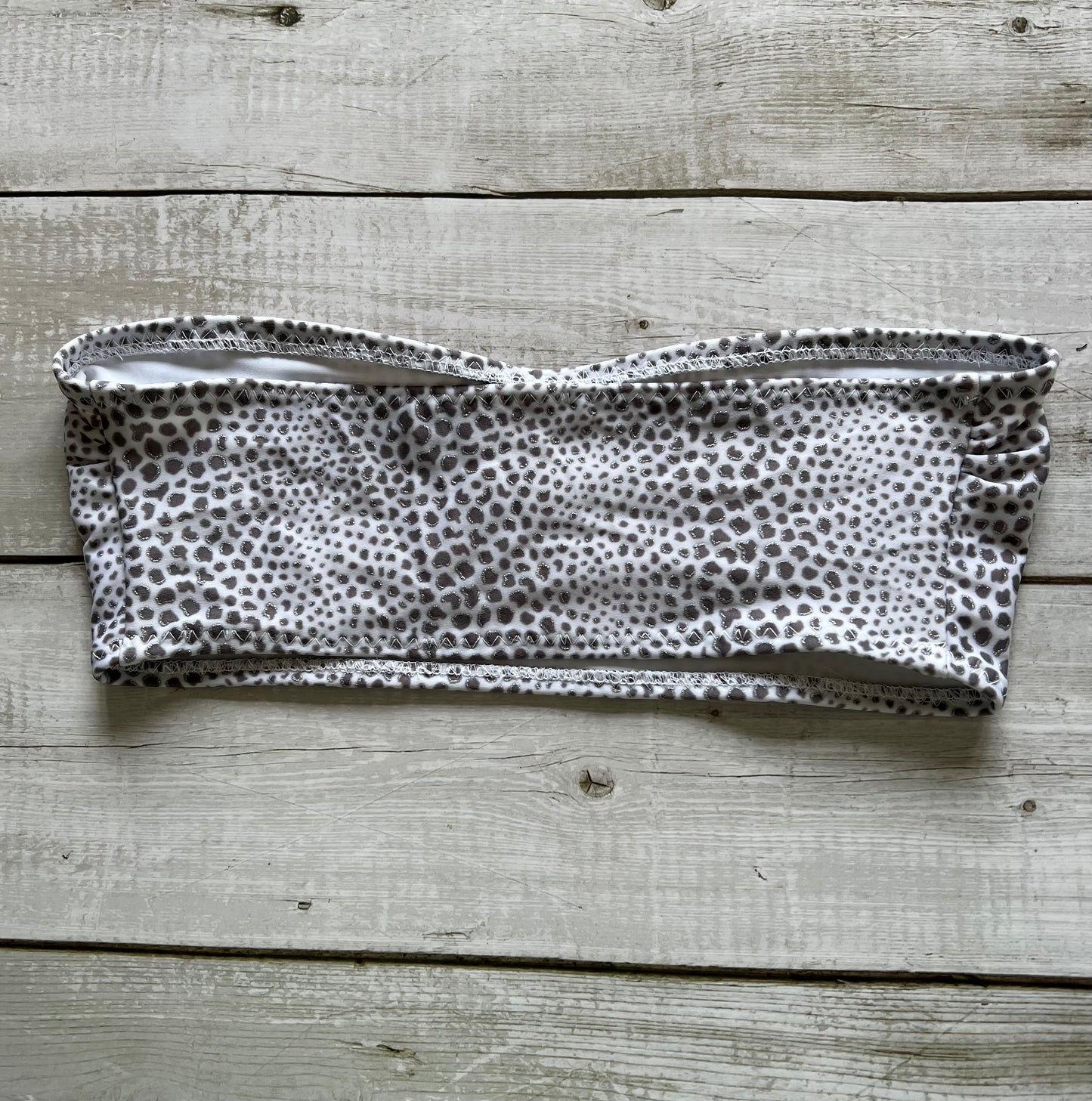 Silver Leopard Bandeau - Size 8