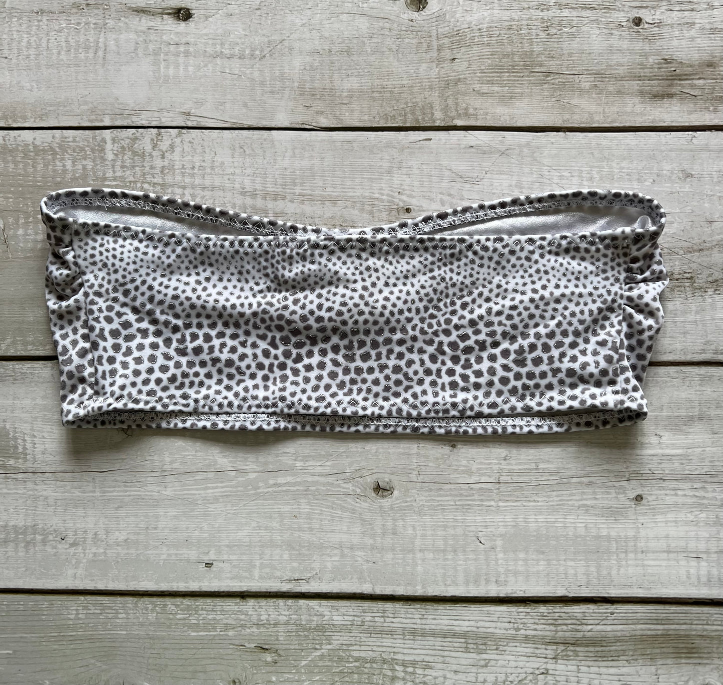 Silver Leopard Bandeau - Size 10