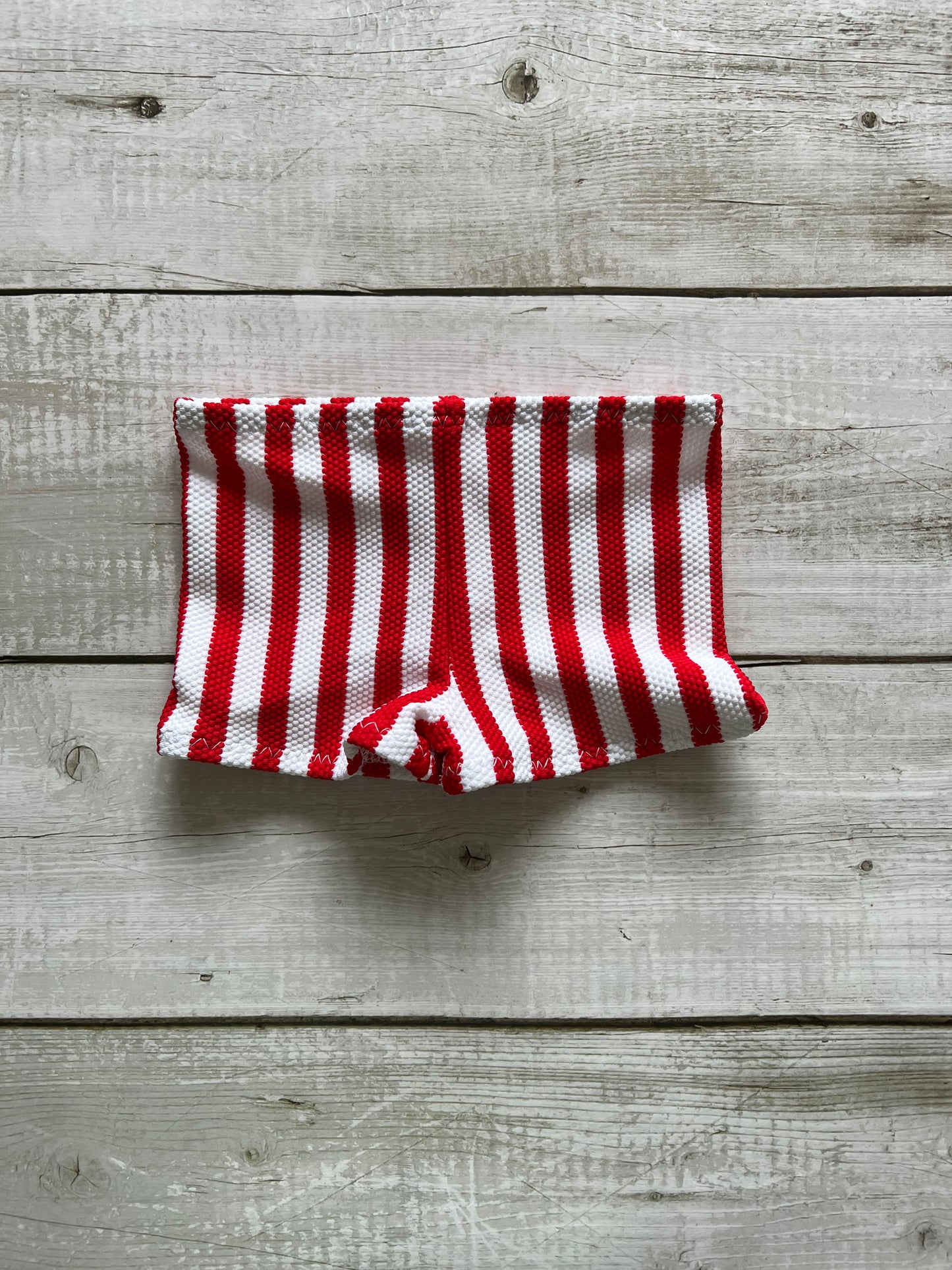 Boys Red Stripe Trunks