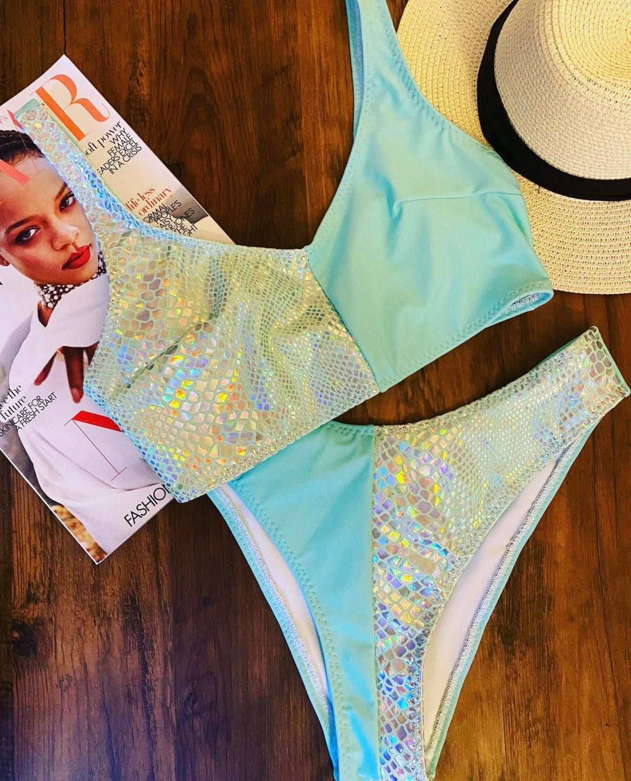 Mint half/half Bikini