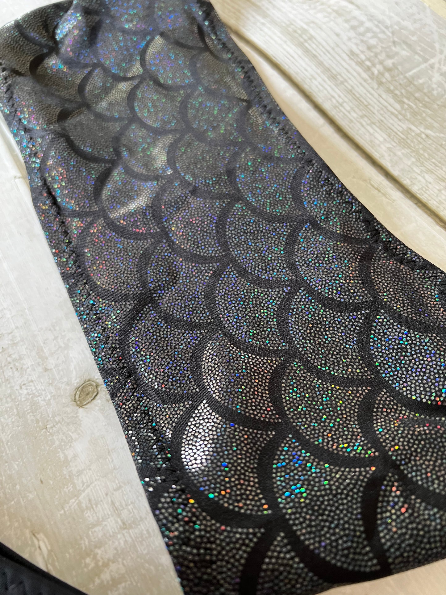 Holographic Black Mermaid Bikini - Size 8 & 12