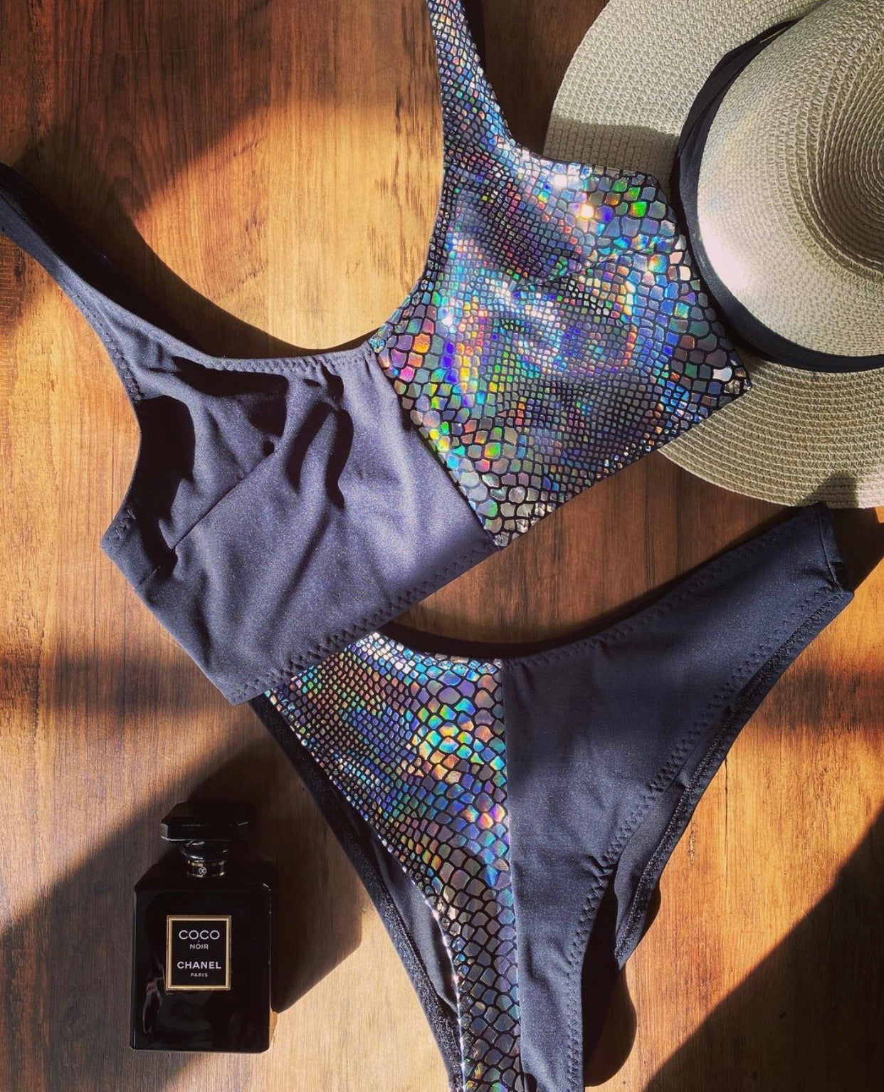 Black half/half Bikini