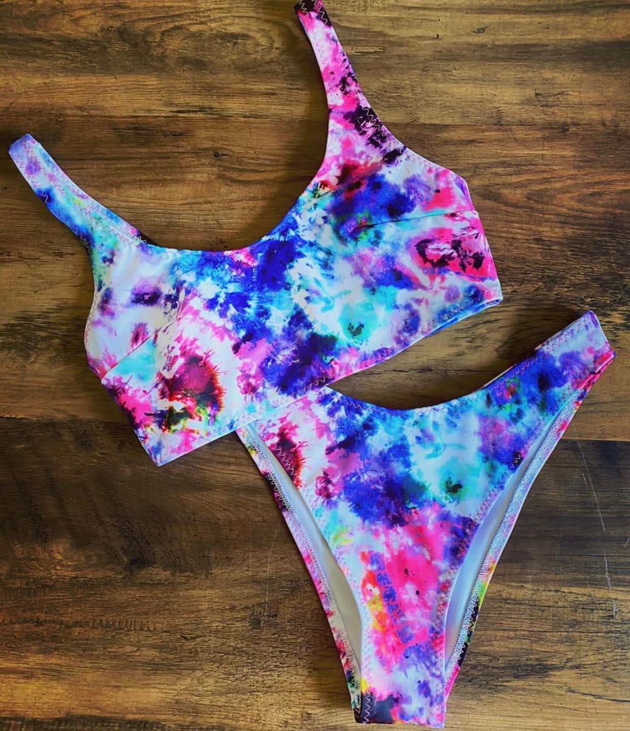 Neon Tie Dye Bikini