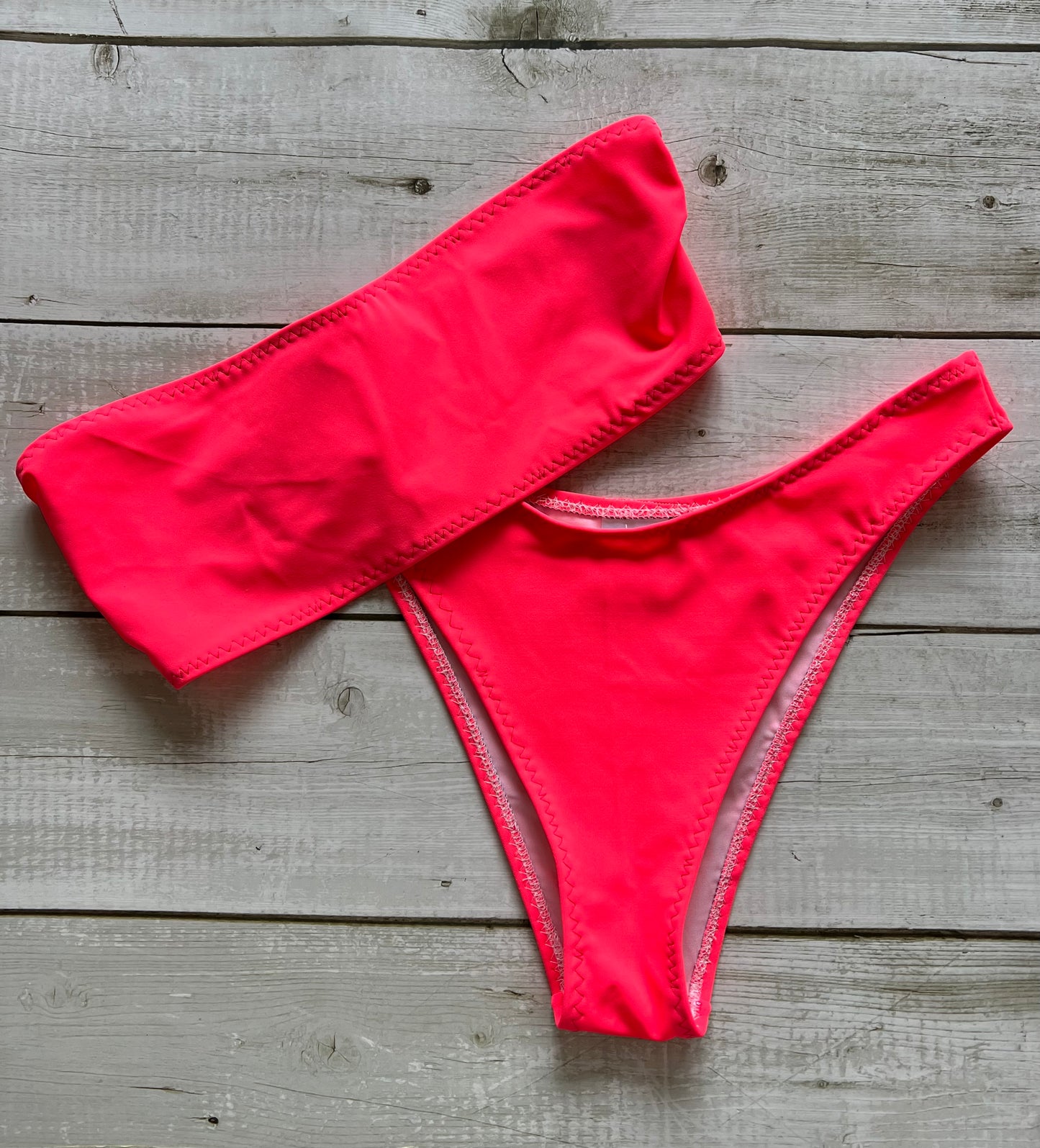 Fluorescent Pink Bikini - Size 8