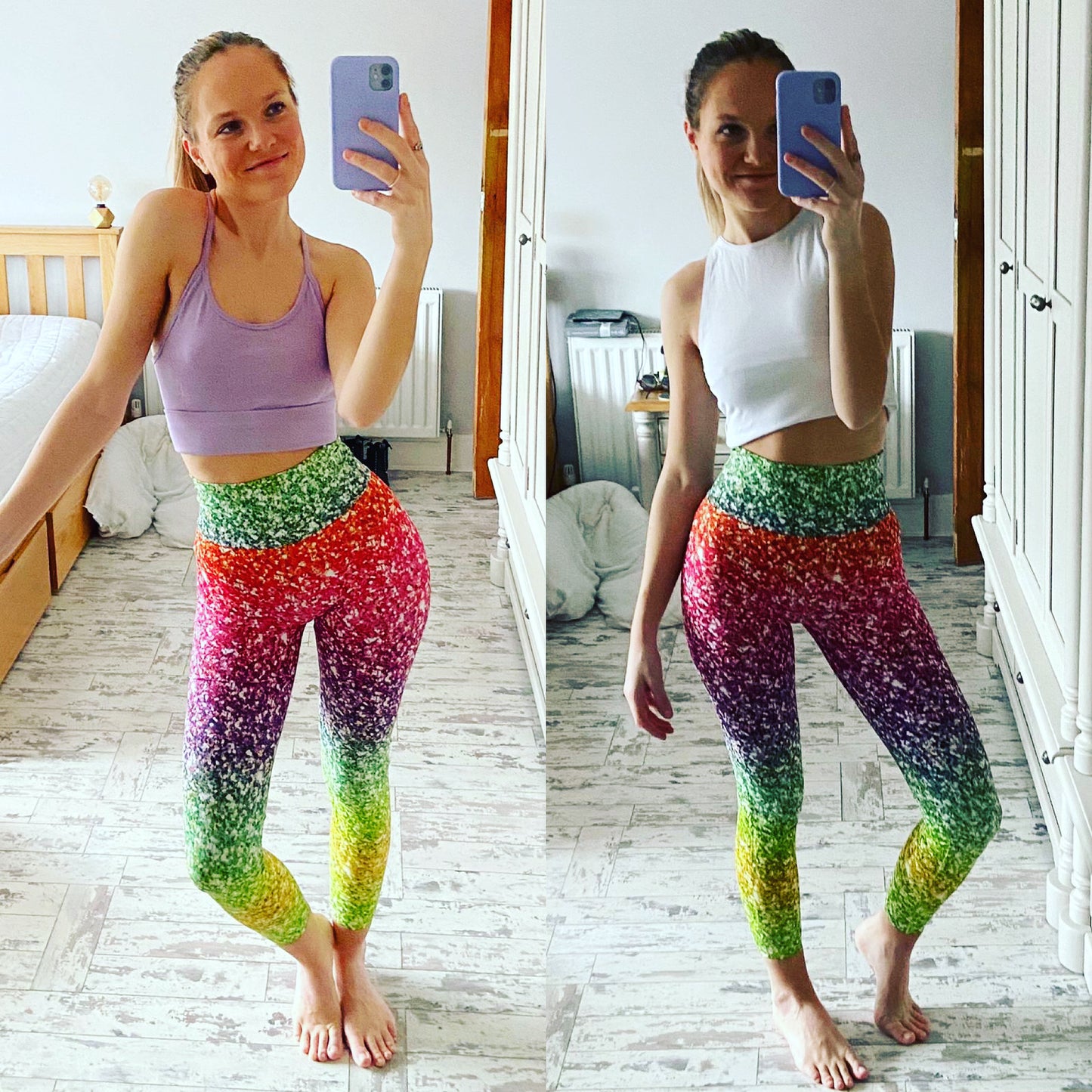 Glitter Rainbow Print Leggings