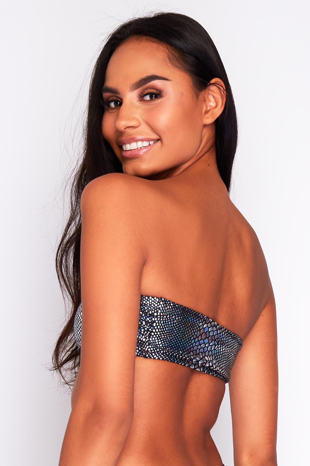 Black Snake Bikini Top
