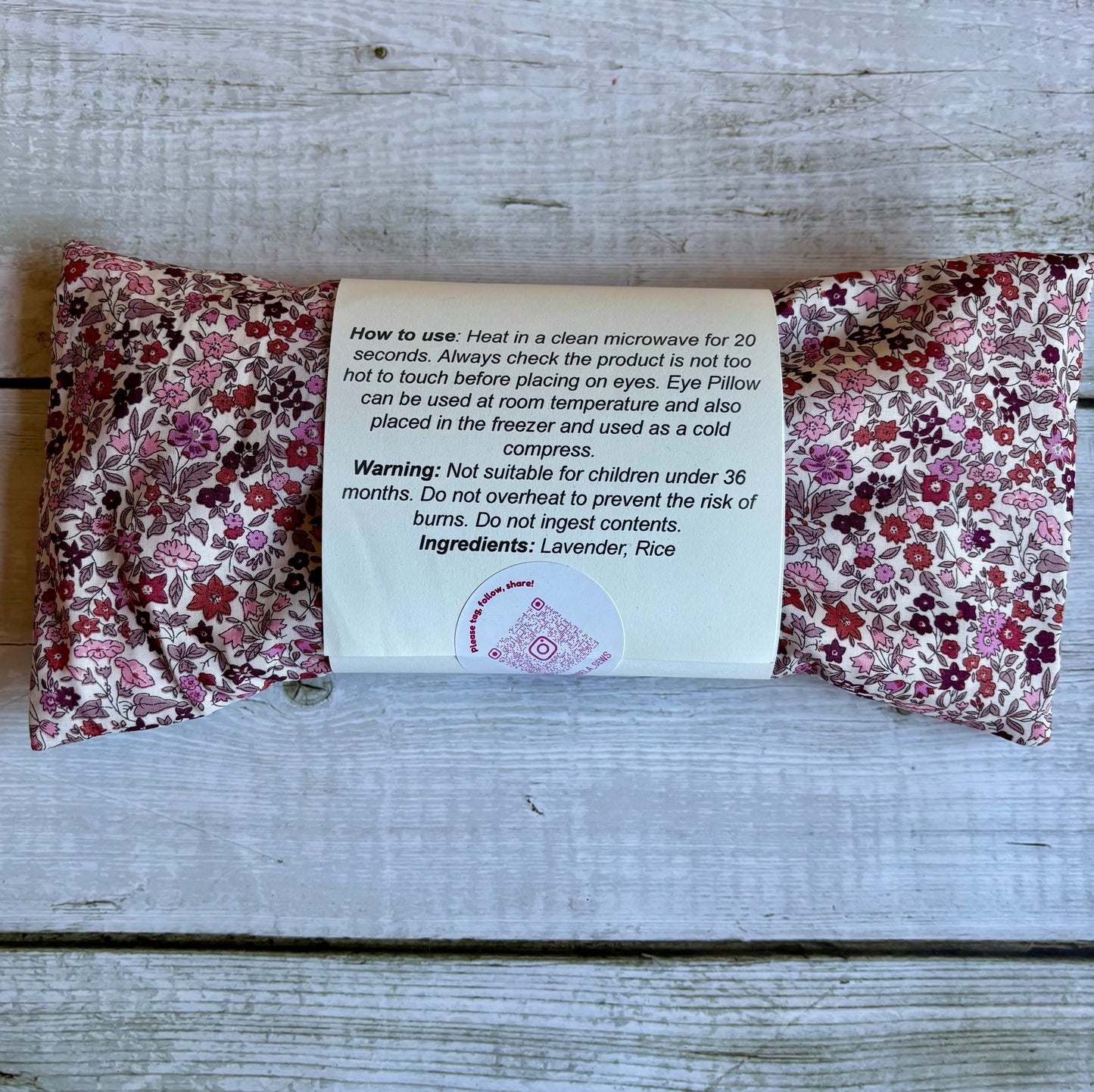 Red Liberty Print Lavender Eye Pillow