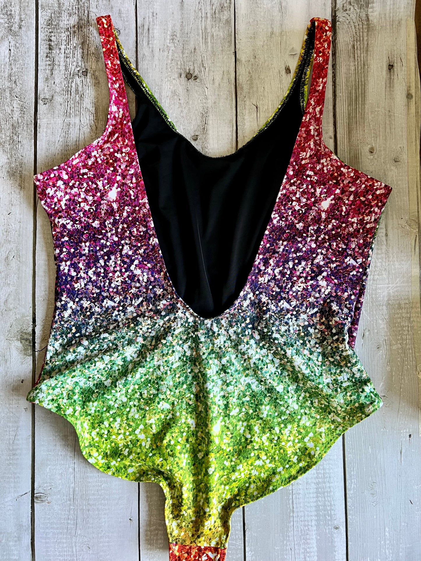 Rainbow Glitter Swimsuit - Size 18