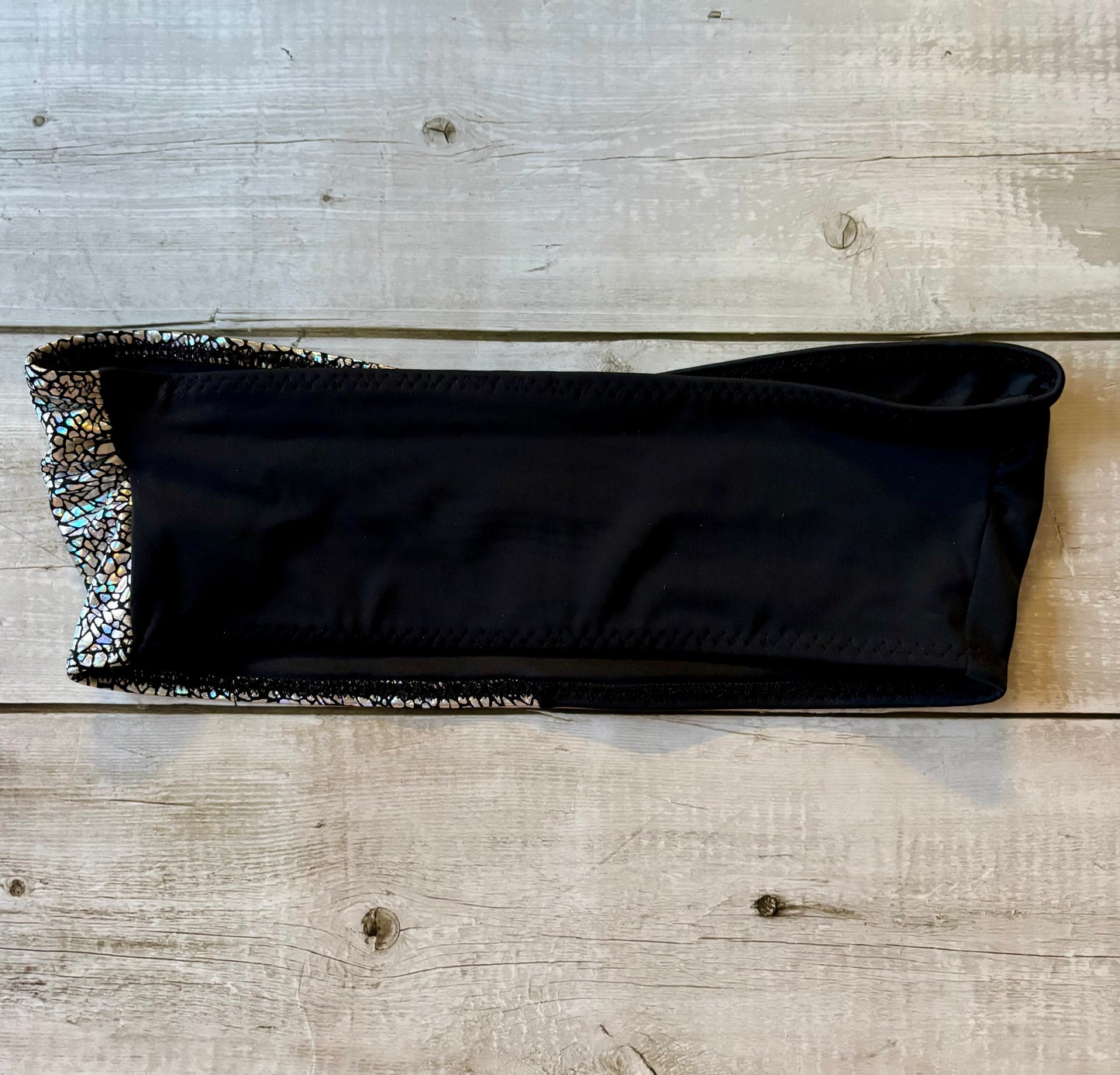 Half Black Shine Bandeau- Size 10