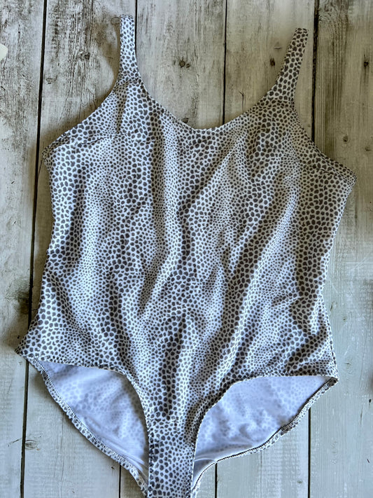 Silver Leopard Swimsuit - Size 18