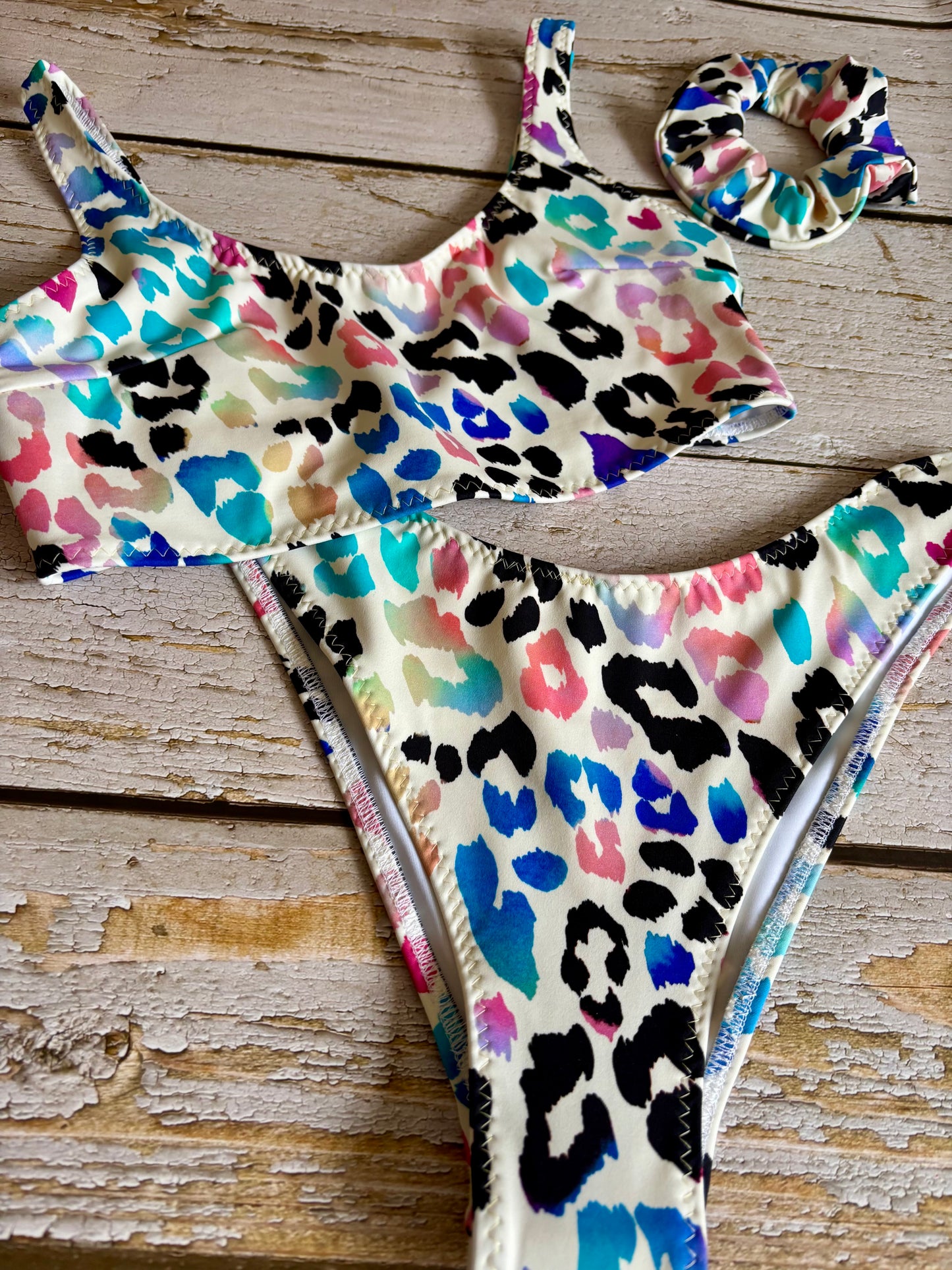 Rainbow Leopard Bikini