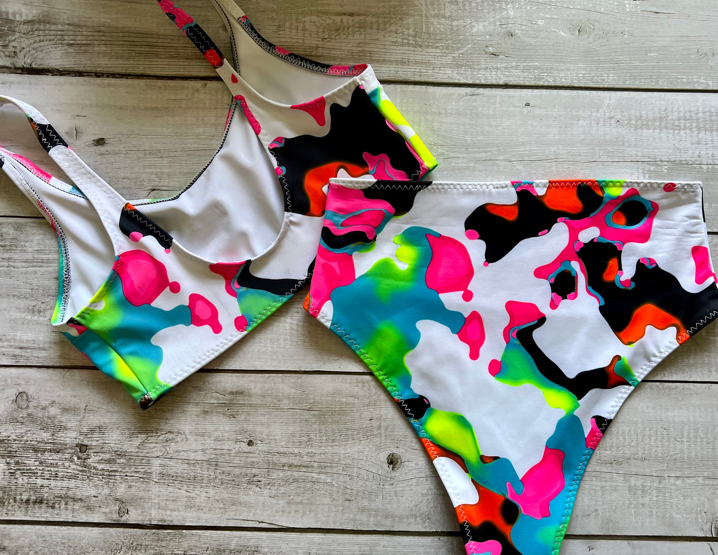 Neon Camo Bikini - Size 12