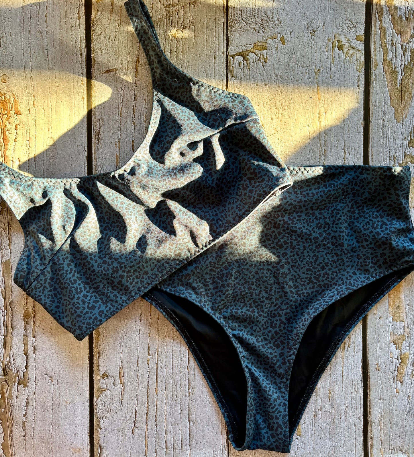 Navy Leopard Bikini - Size 10 & 12