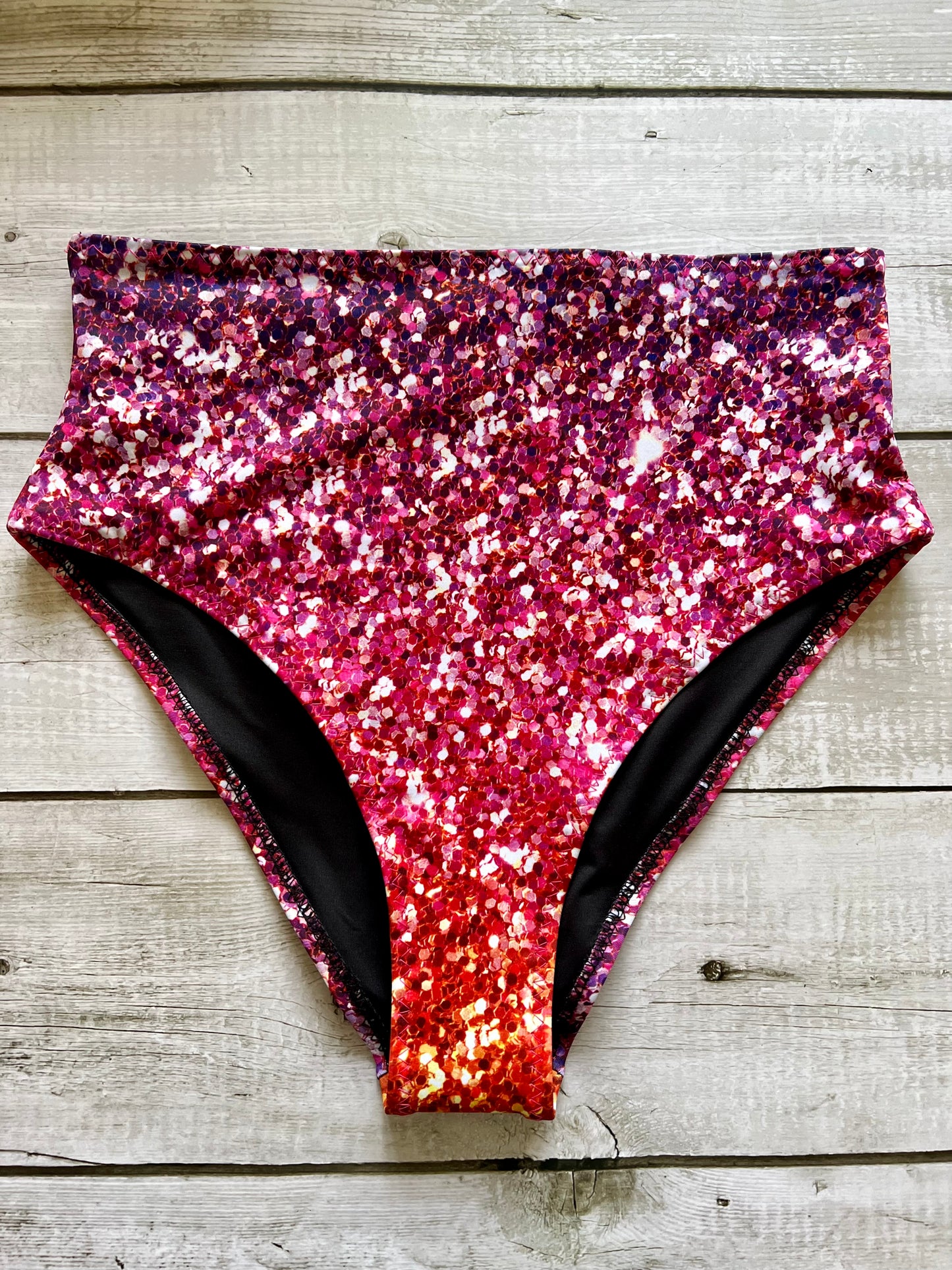 Rainbow Glitter High Bottoms - Size 8