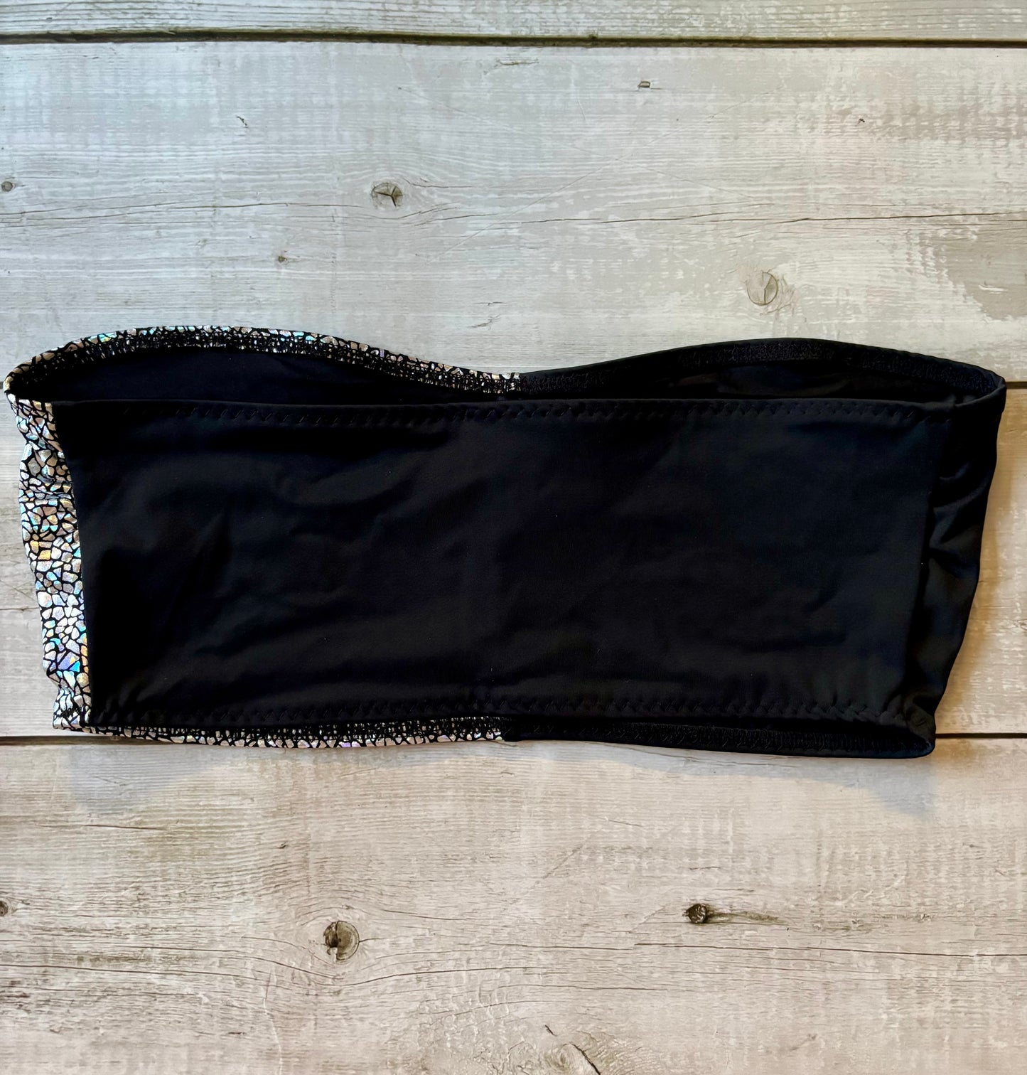 Half Black Shine Bandeau- Size 12
