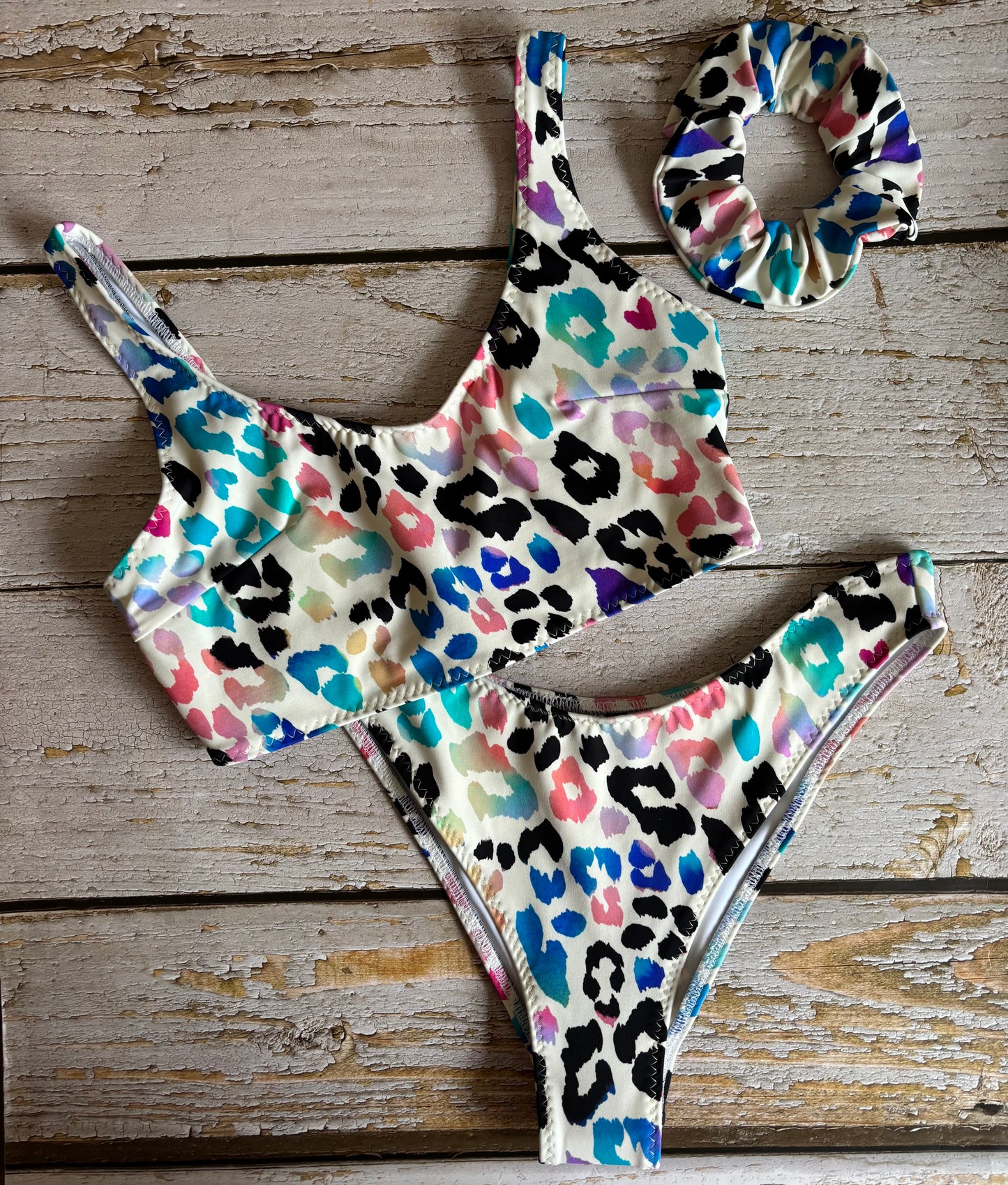 Rainbow Leopard Bikini