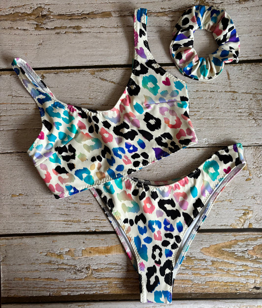 Rainbow Leopard Bikini
