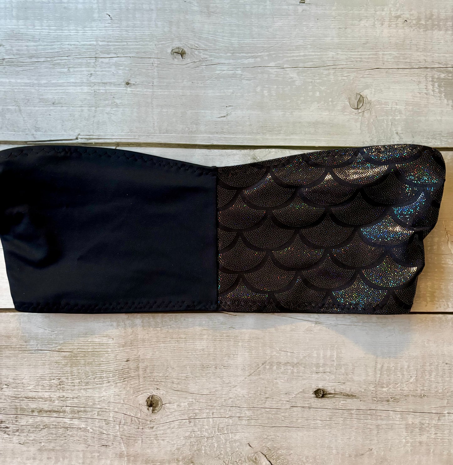 Half Black Mermaid Bandeau- Size 10