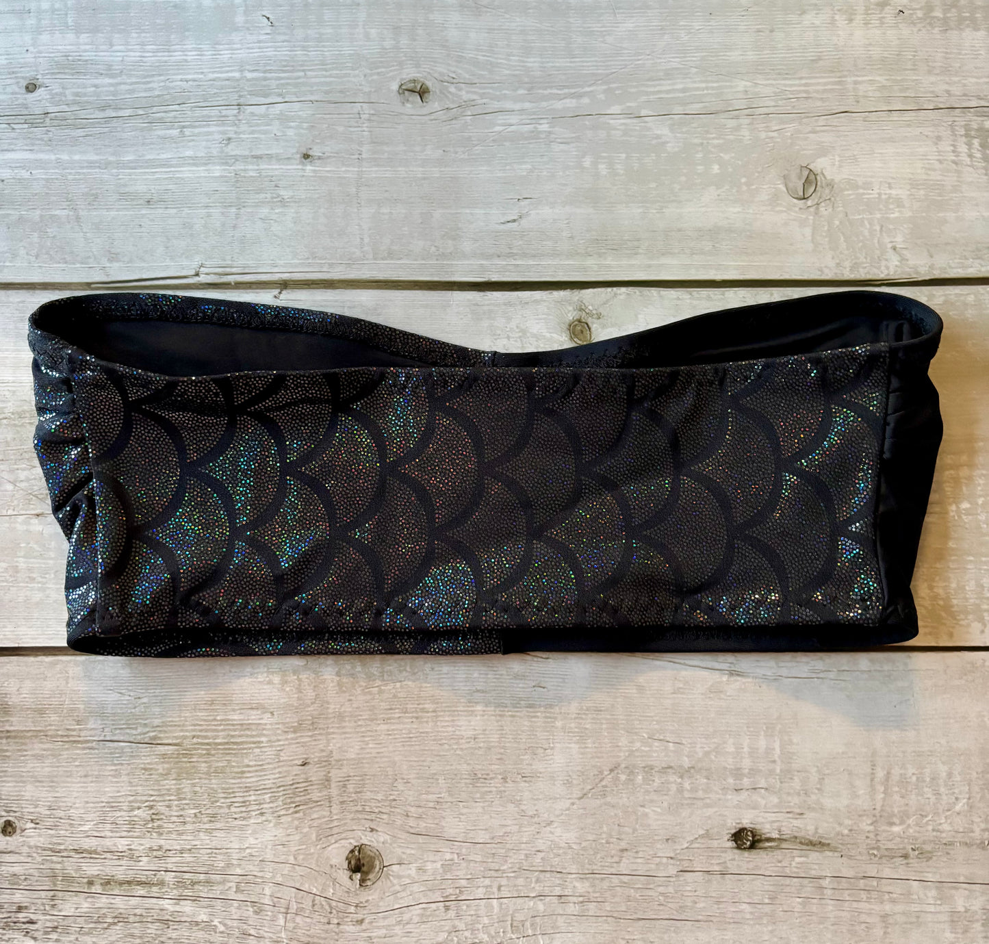 Half Black Mermaid Bandeau- Size 8