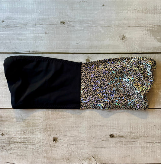 Half Black Shine Bandeau- Size 10