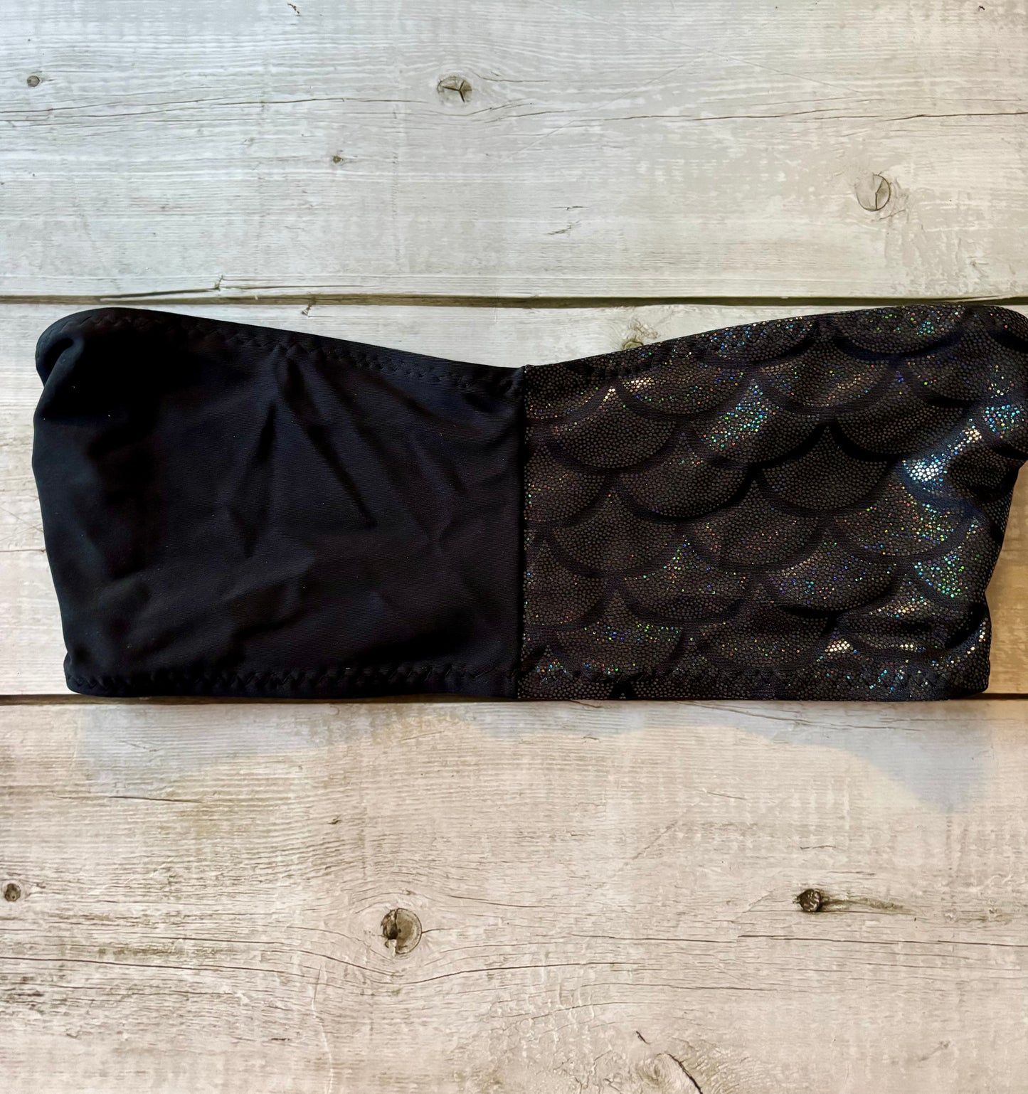 Half Black Mermaid Bandeau- Size 8