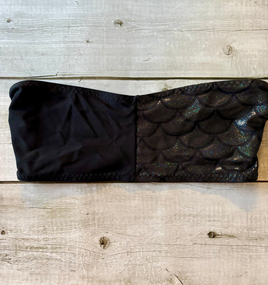 Half Black Mermaid Bandeau- Size 8
