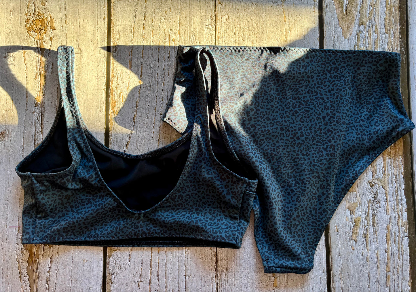 Navy Leopard Bikini - Size 10 & 12