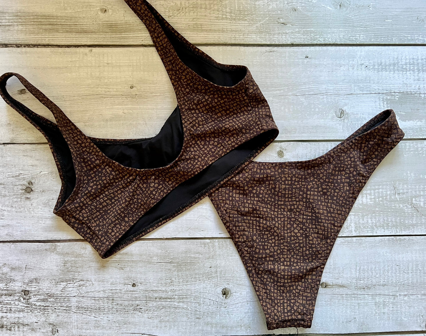 Bronze Leopard Bikini - Size 8