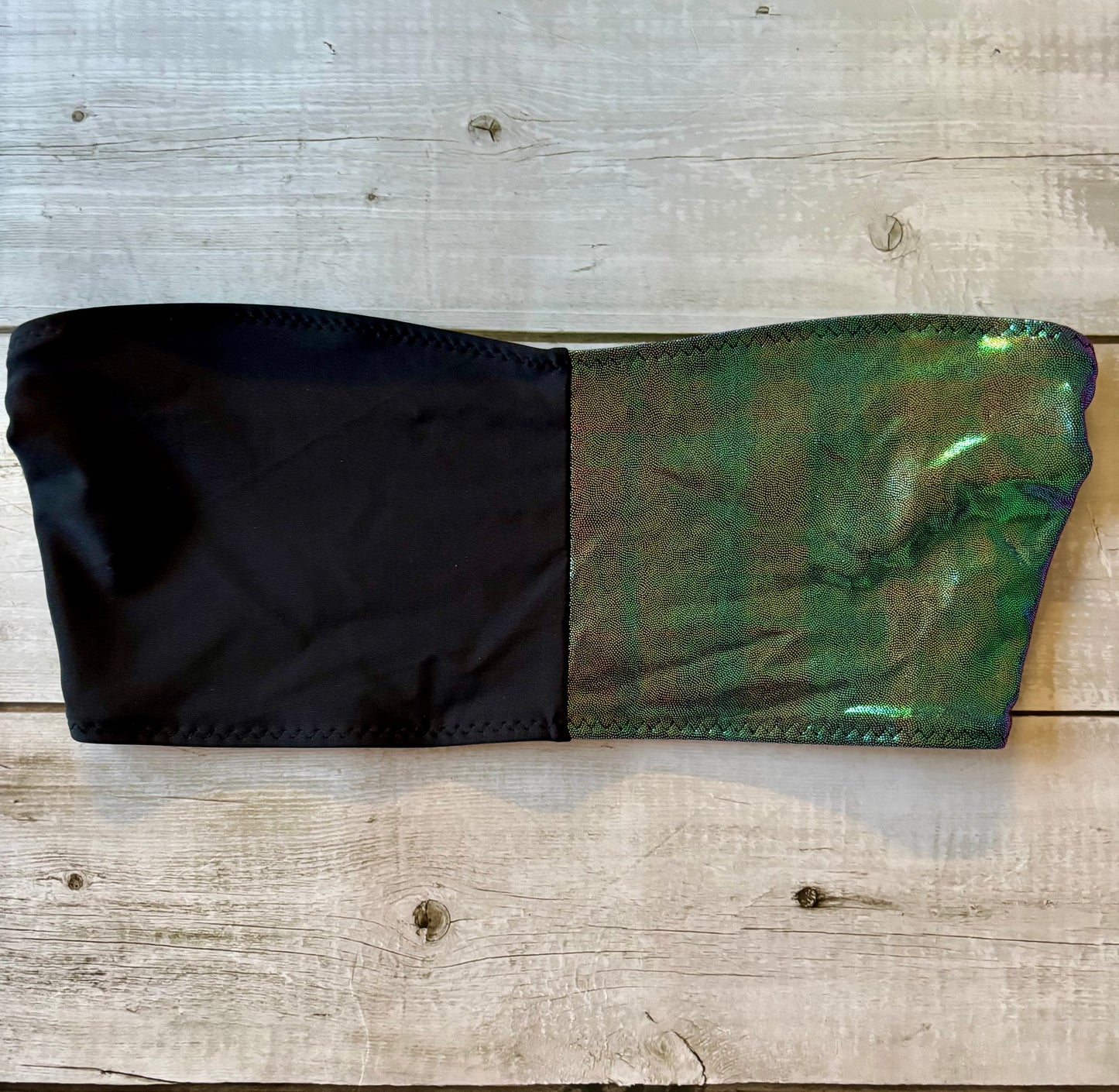 Half Green/Purple Shine Bandeau- Size 12