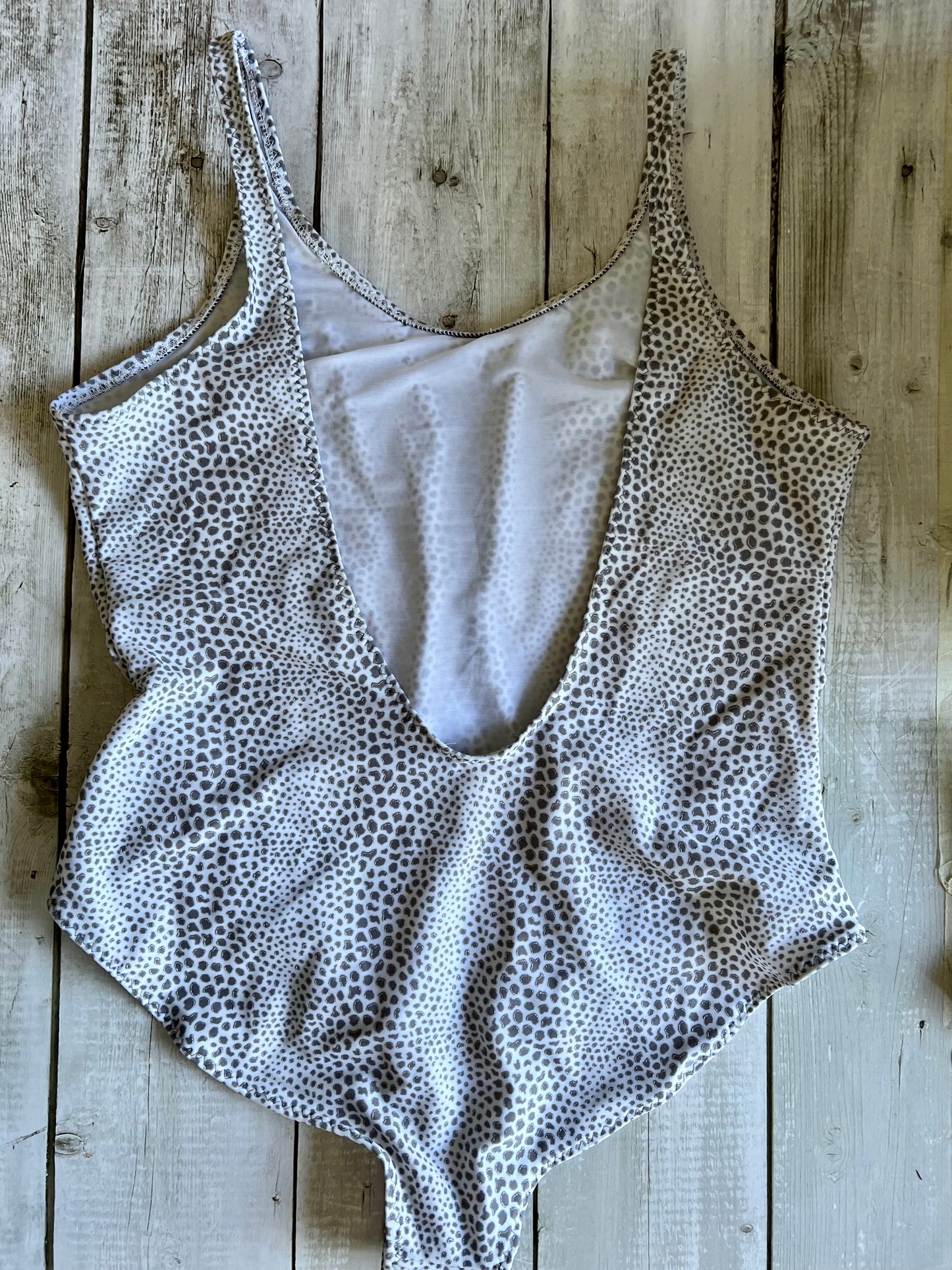 Silver Leopard Swimsuit - Size 18