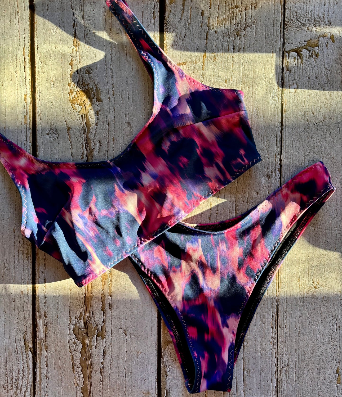 Navy & Pink Bikini - Size 10