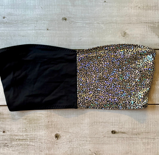 Half Black Shine Bandeau- Size 12