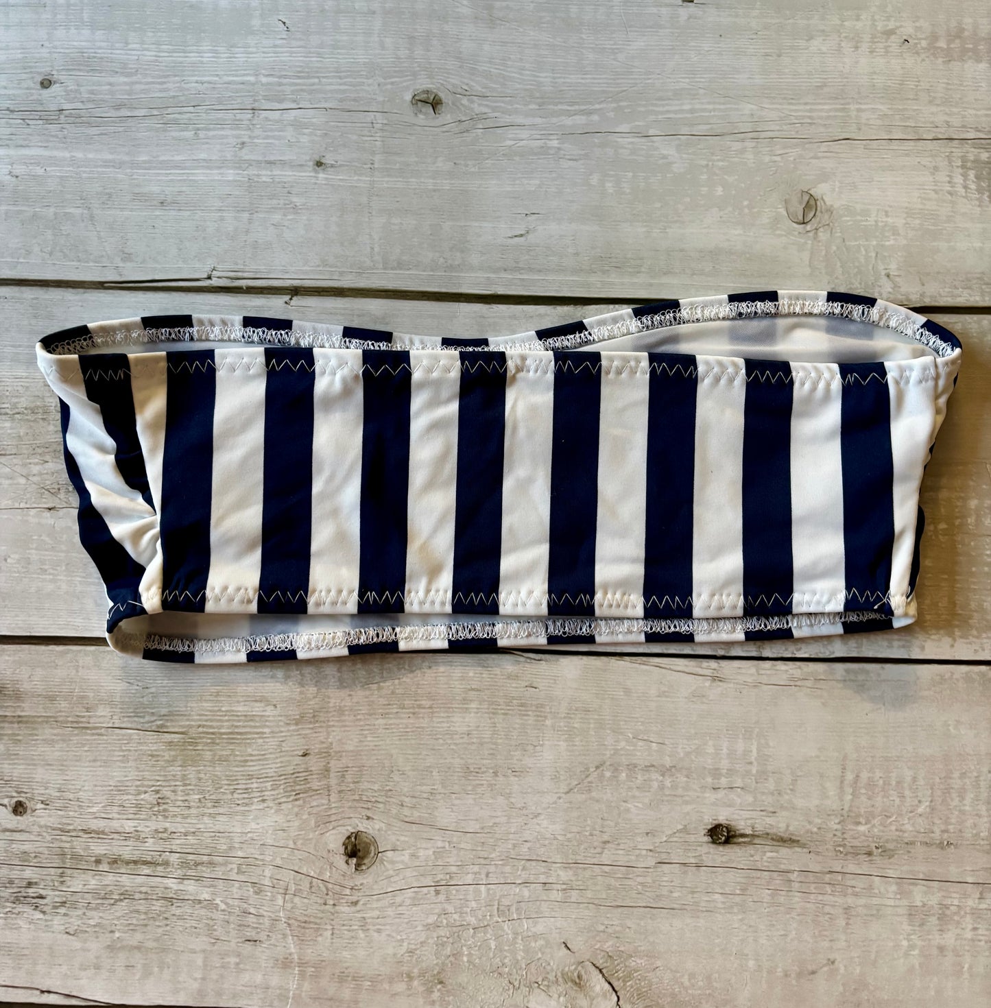 Navy Striped Bandeau- Size 8