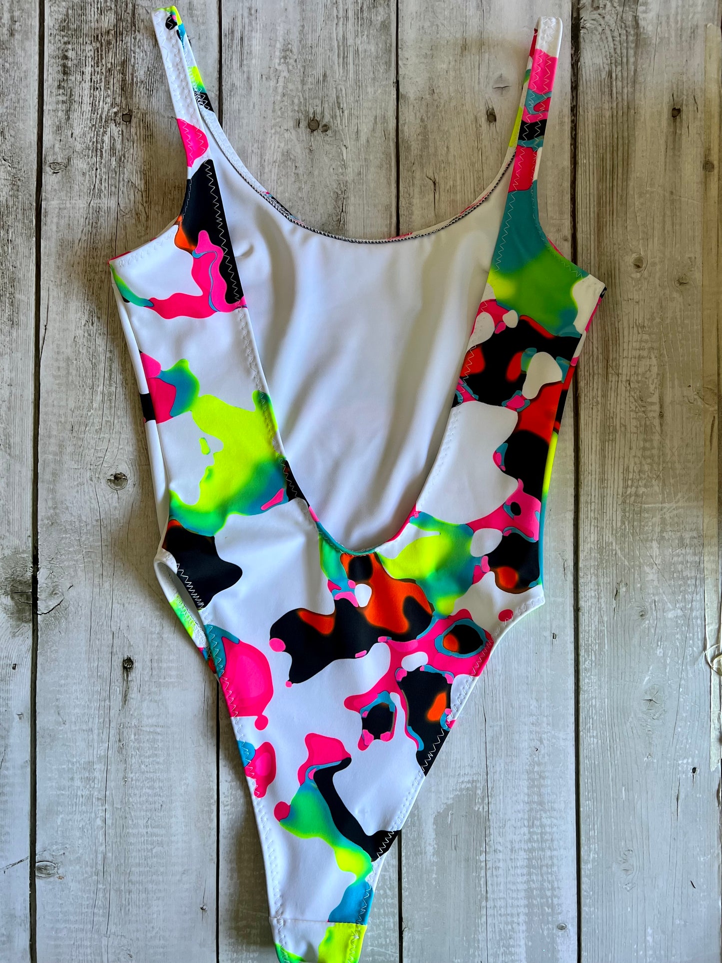 Neon Camo Swimsuit - Size 8