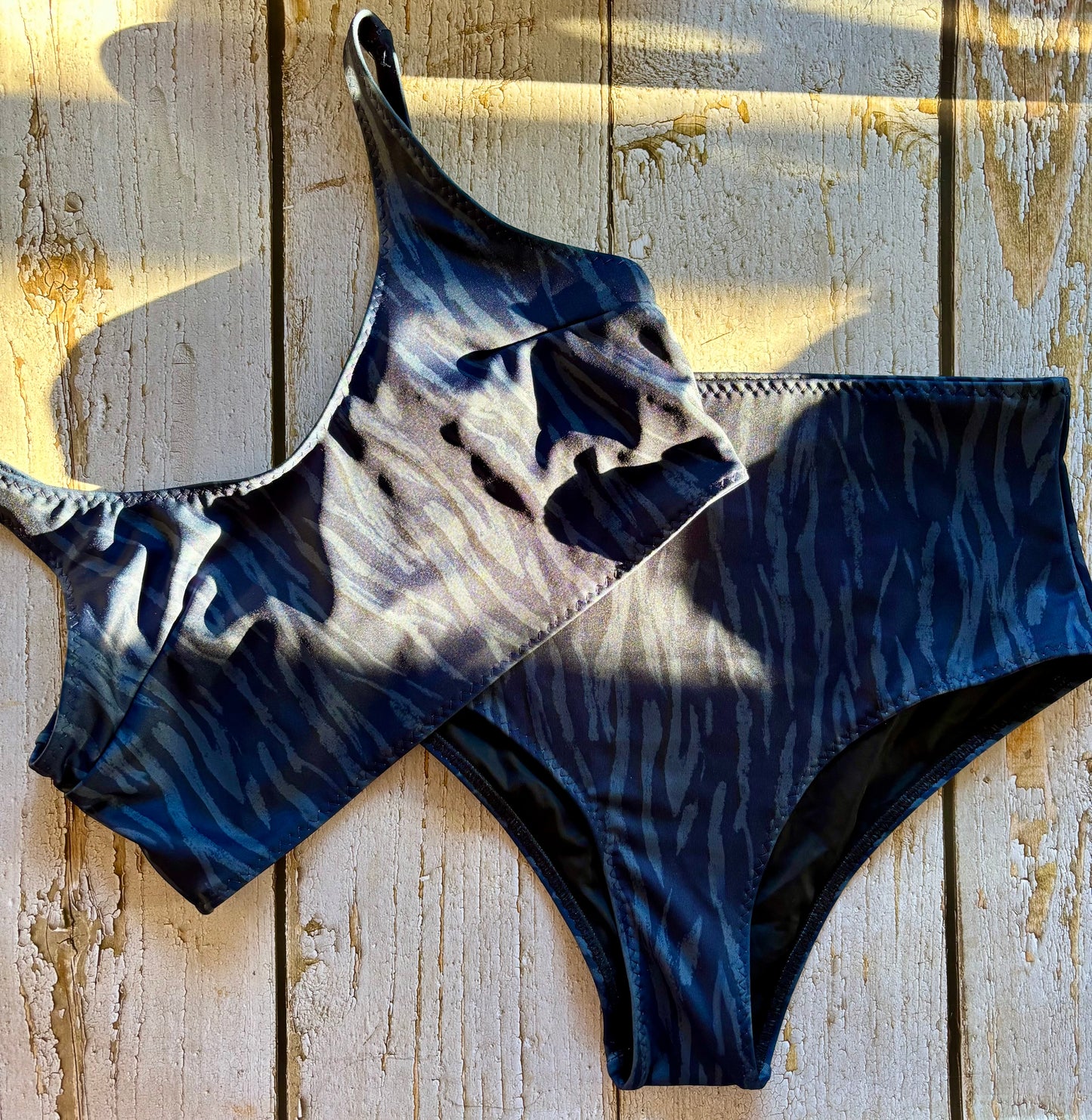 Blue Zebra Bikini - Size 14